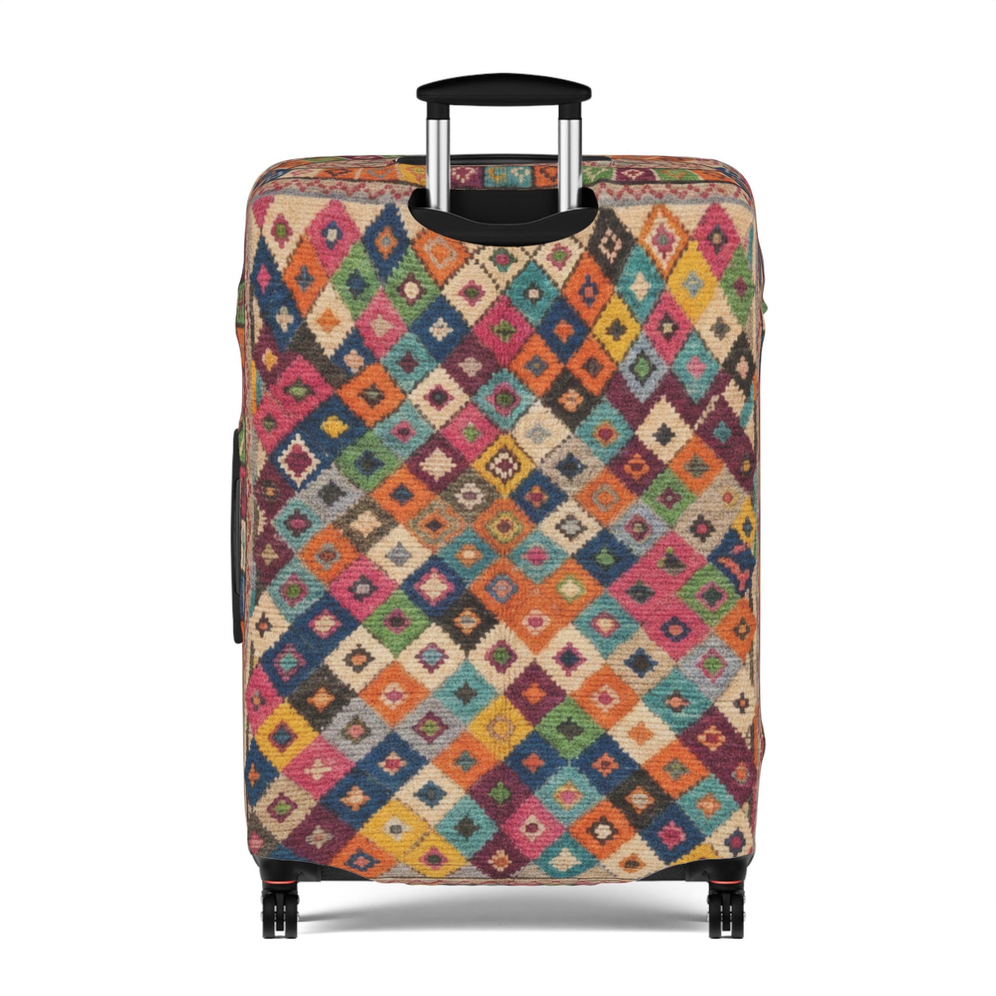 Colorful Kilim Diamond Pattern Luggage Cover | Boho Travel Accessory