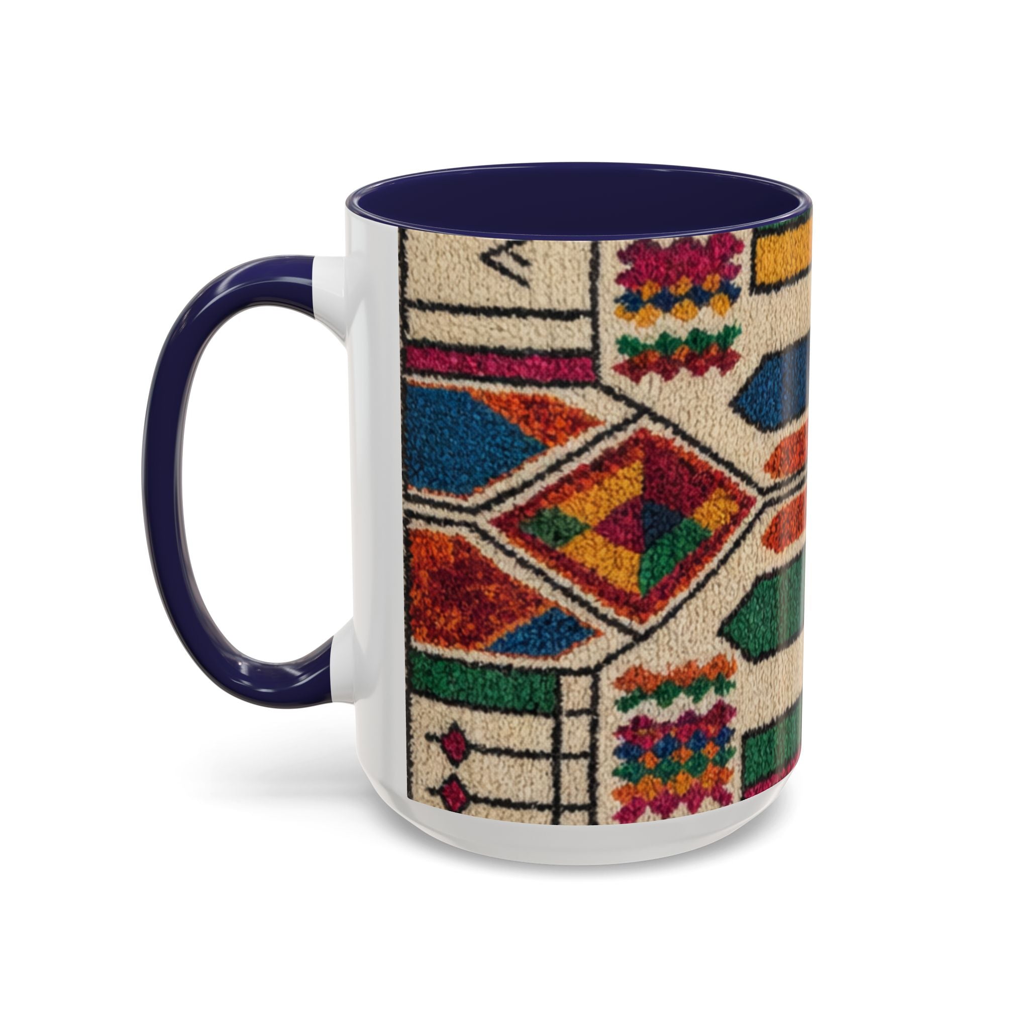 Colorful Geometric Moroccan Pattern Accent Coffee Mug | 11oz or 15oz