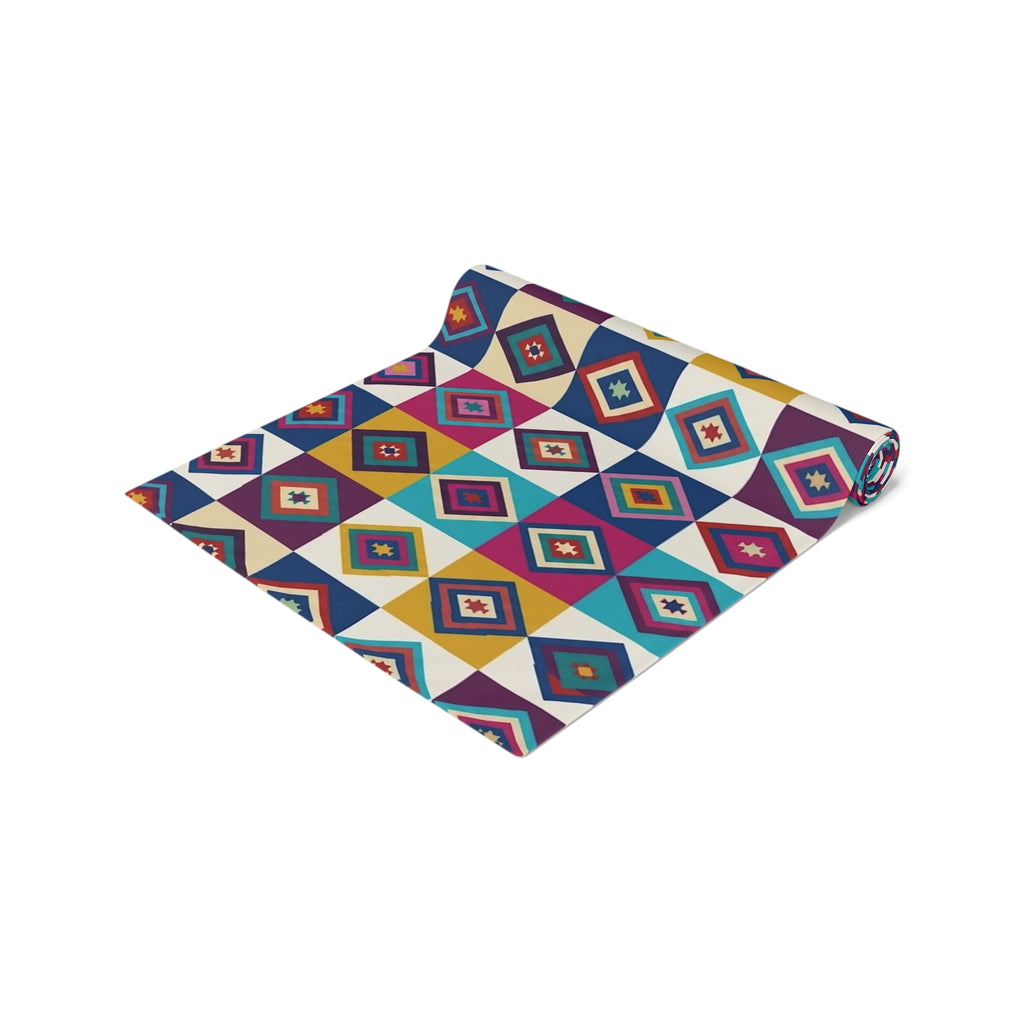 Southwestern Diamond Table Runner | Cotton Blue table runner