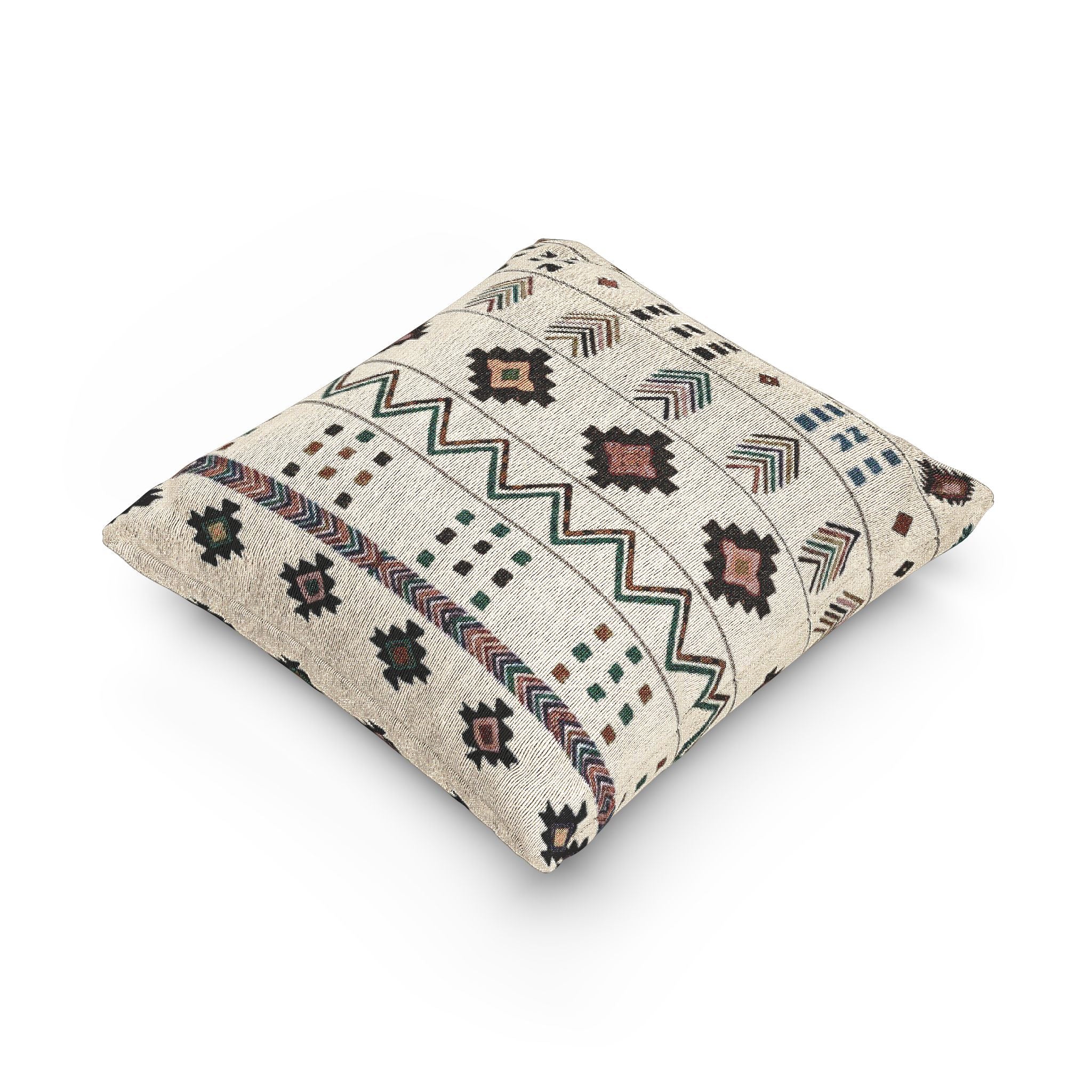 Southwestern Geometric Woven Pillow | Boho Tribal Throw Pillow