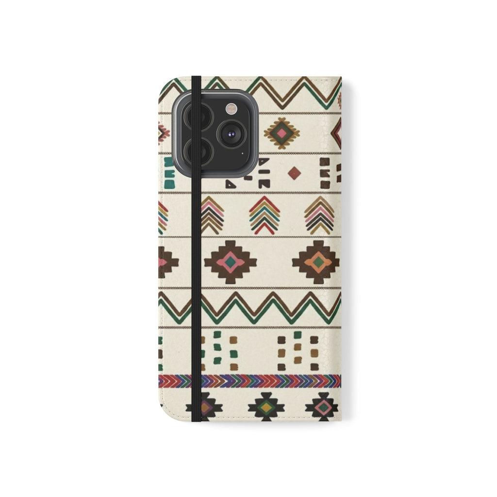 Southwestern Aztec Pattern Flip Case | Tribal Phone Wallet, Card Slots