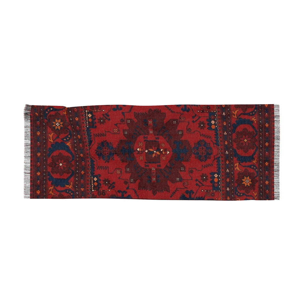 Red Persian Light Scarf | Boho Fringe Scarf