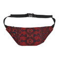 Red Persian Rug Pattern Fanny Pack | Large Waist Bag, Boho Travel Accessory