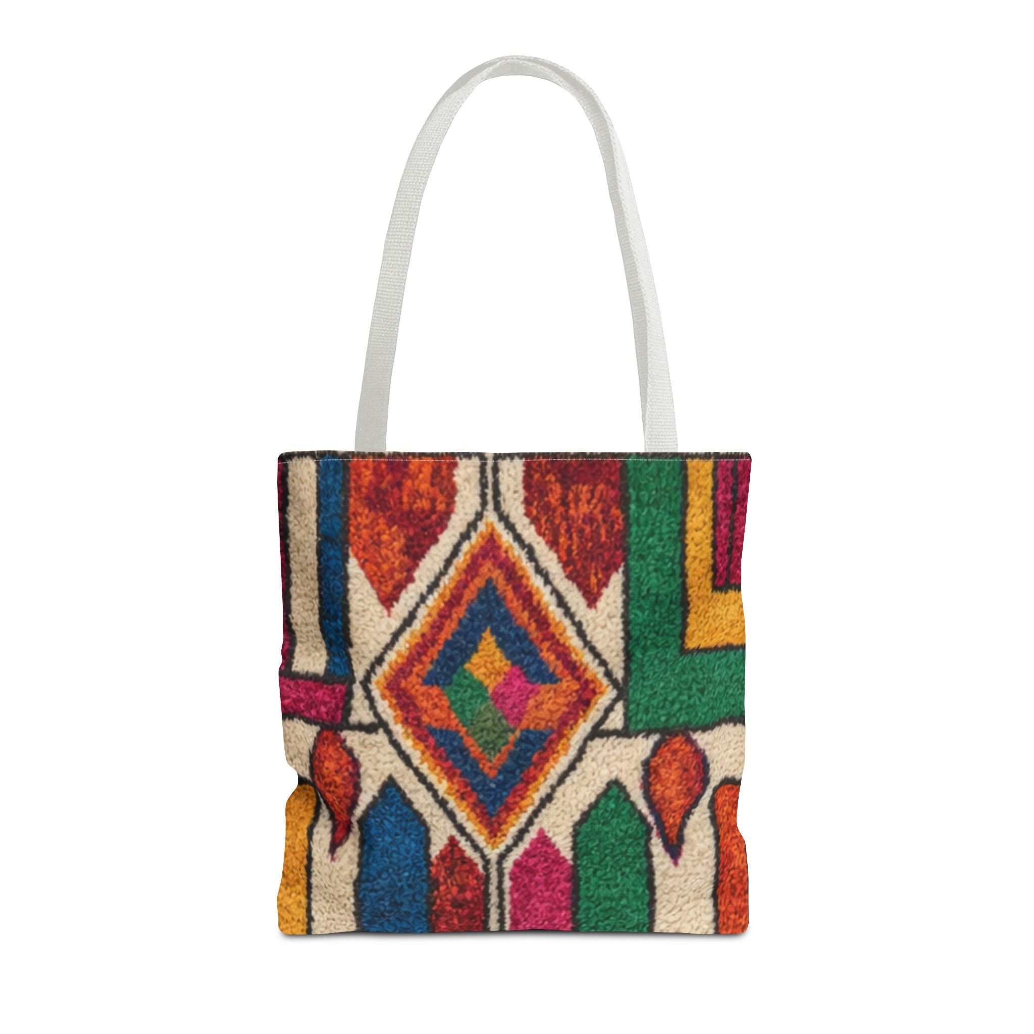 Colorful Geometric Kilim Pattern Tote | Boho Aztec Tribal Bag