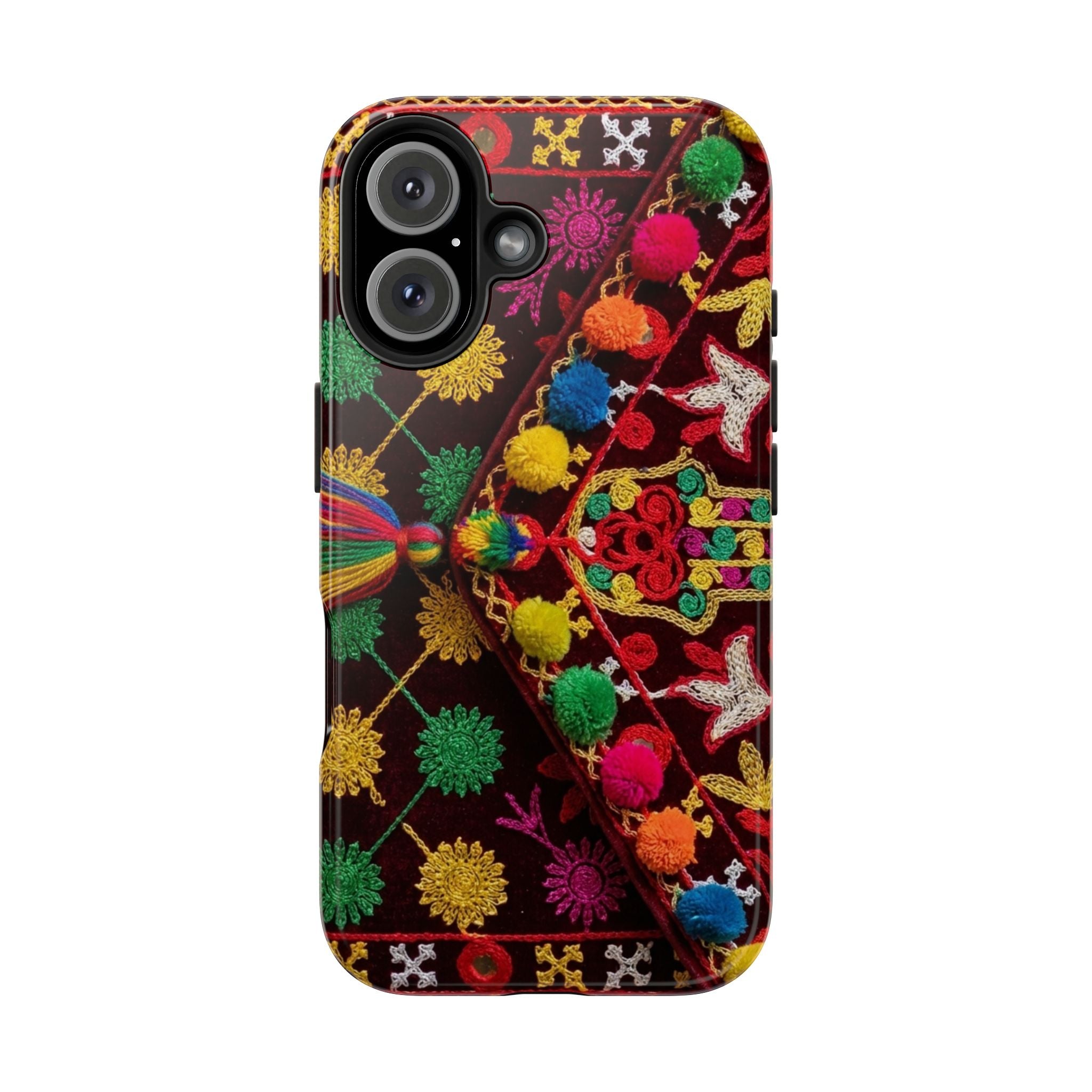 Colorful Pom Pom Pattern Phone Case | Tough Phone Case