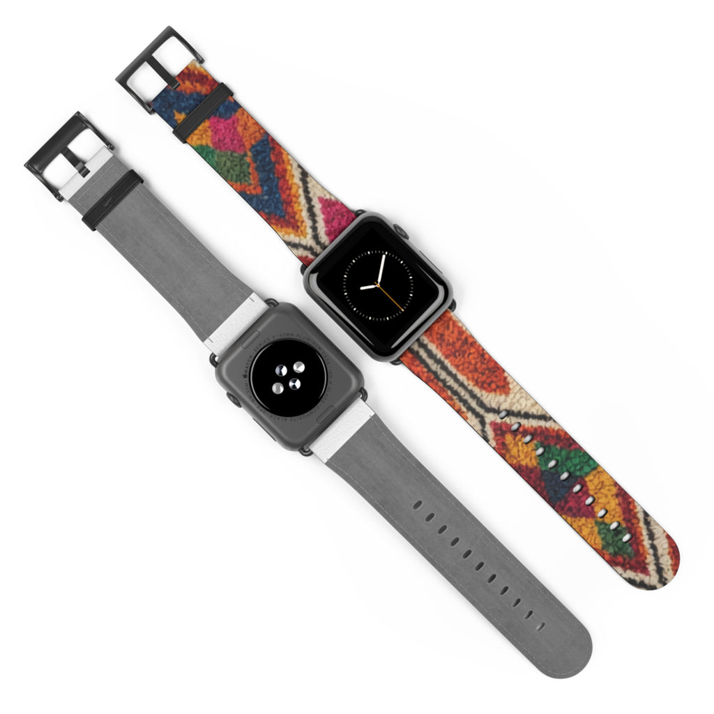 Boho Kilim Pattern Watch Band | Colorful Moroccan Berber Strap