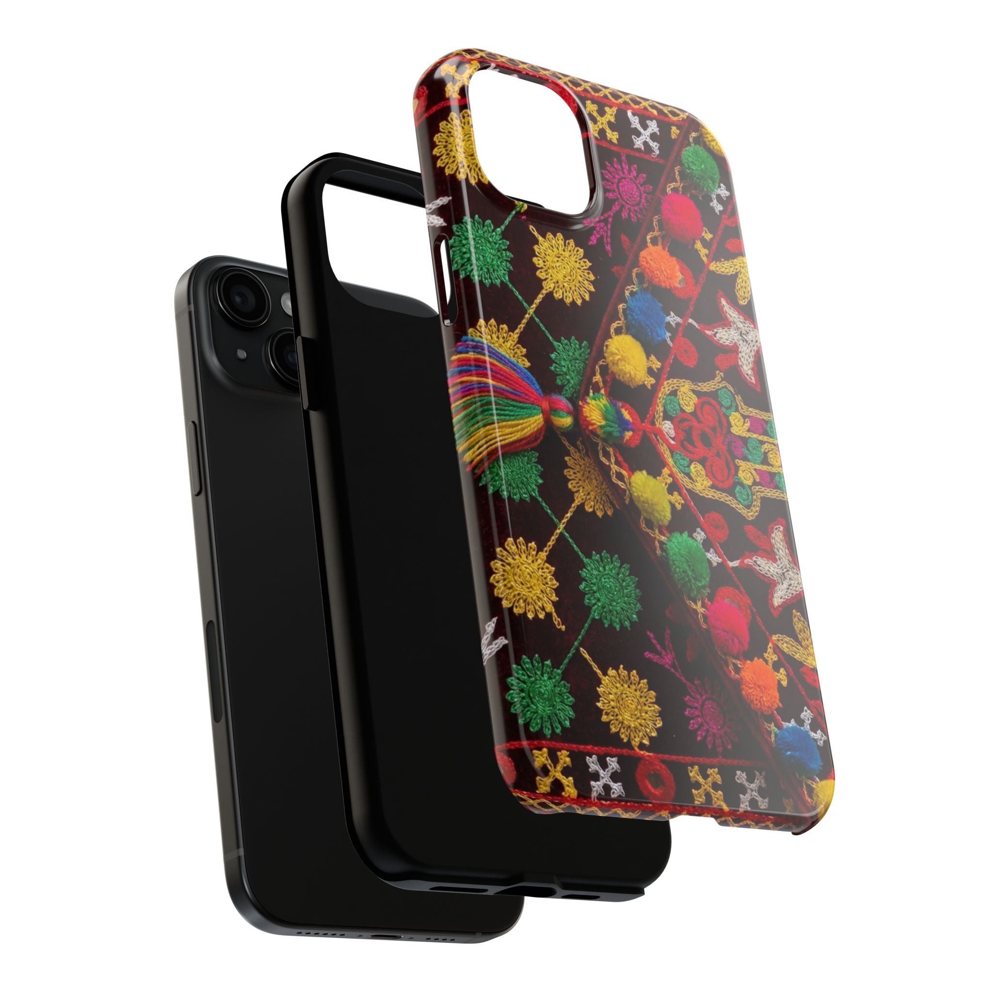 Colorful Pom Pom Pattern Phone Case | Tough Phone Case