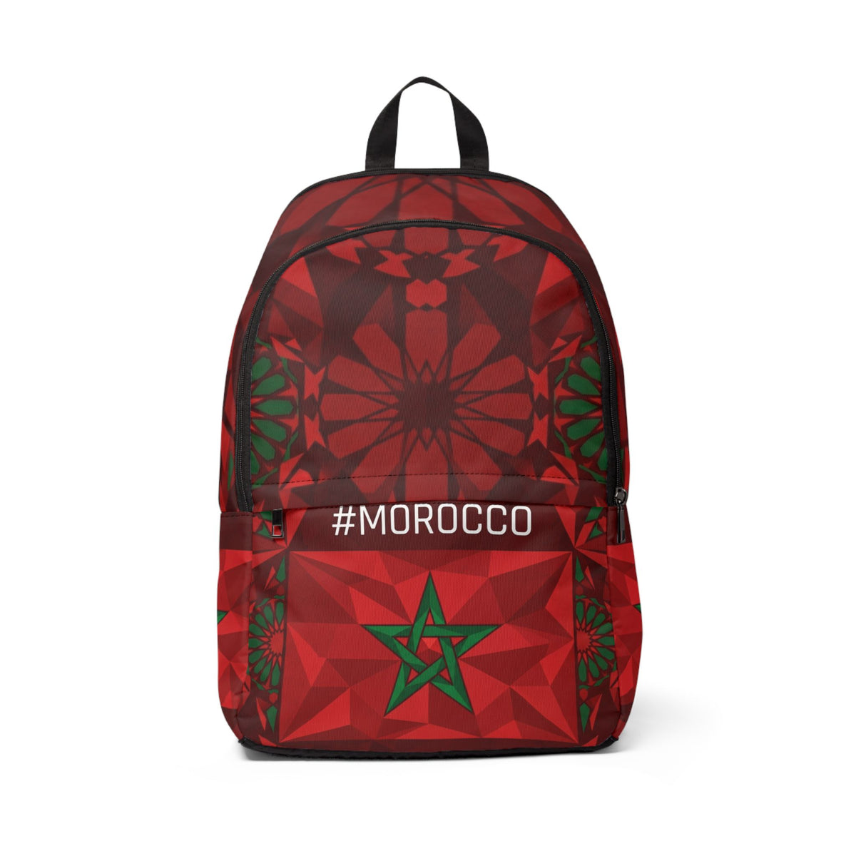 Morocco Flag Geometric Star Backpack | Moroccan Backpack