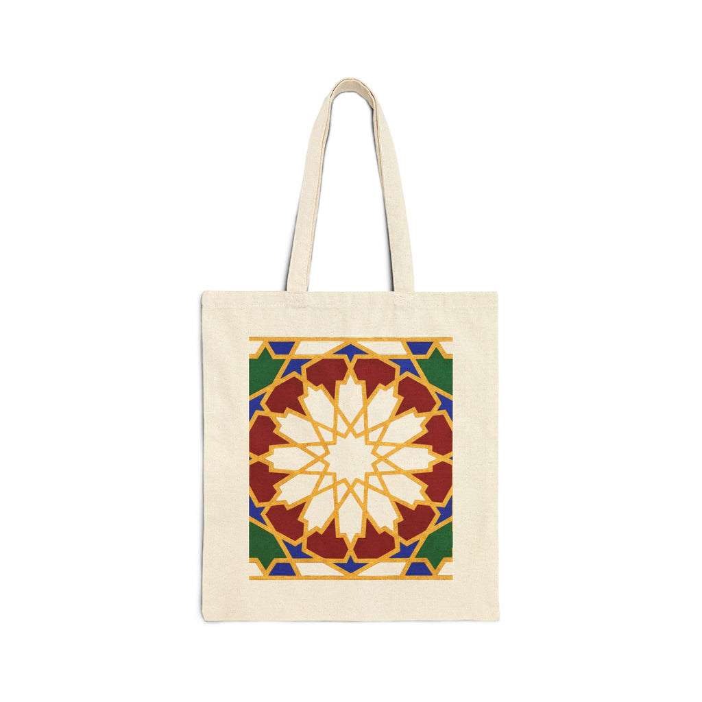 Geometric Moroccan Tile Tote | Canvas Bag, Boho Pattern