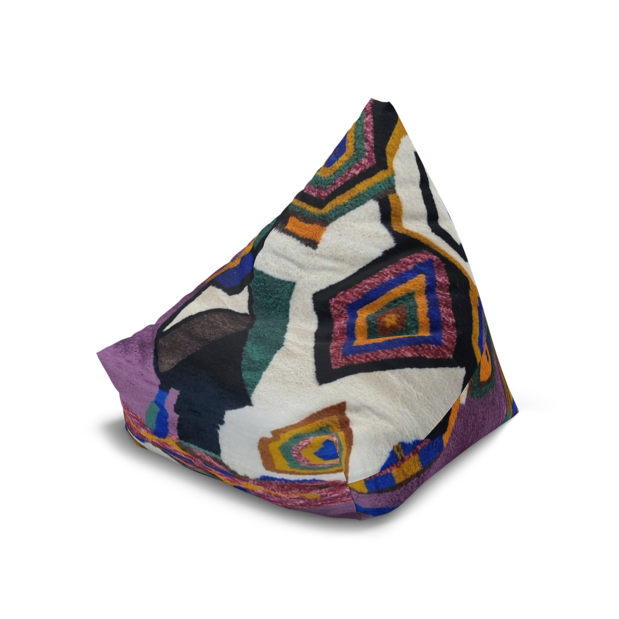Bean Bag Chair Cover Berber Design | Colorful Hexagon Motif