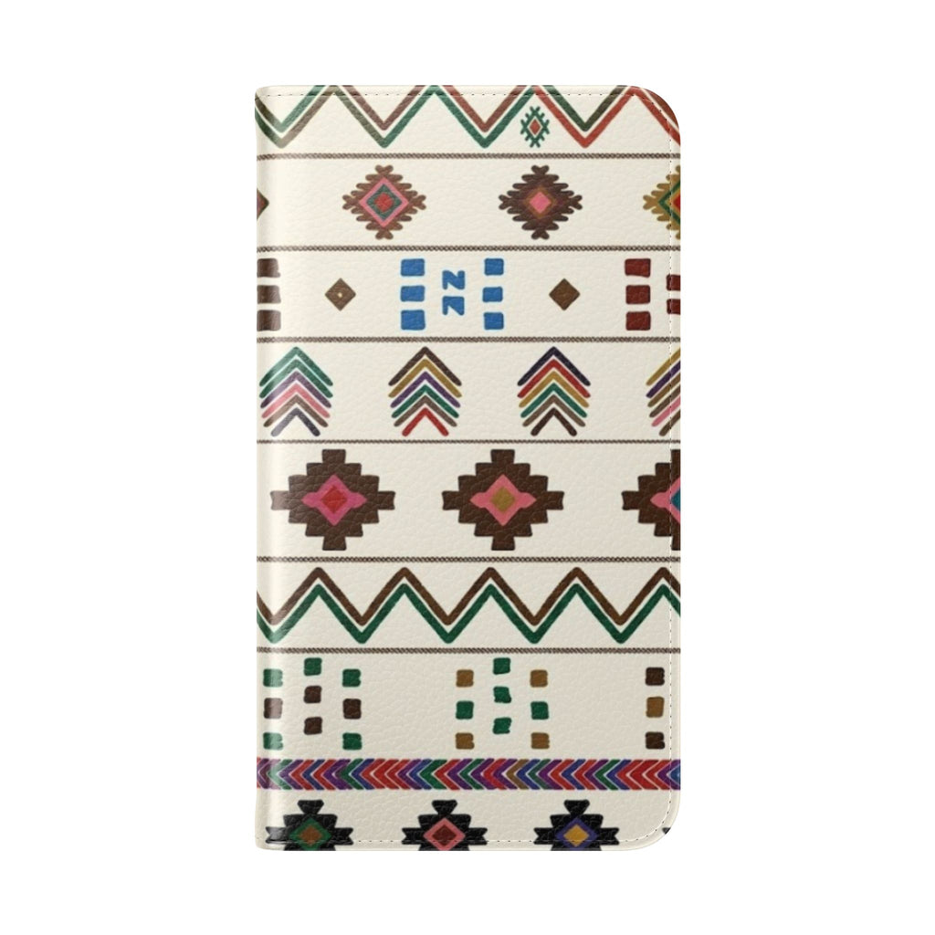 Southwestern Aztec Pattern Flip Case | Tribal Phone Wallet, Card Slots