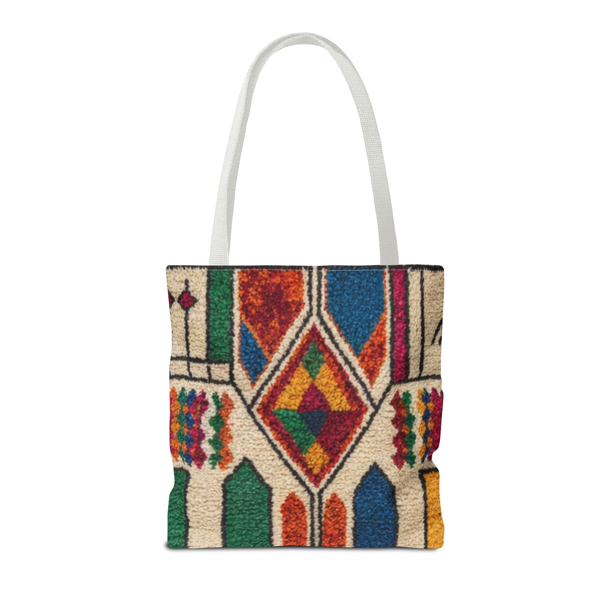 Colorful Geometric Kilim Pattern Tote | Boho Aztec Tribal Bag