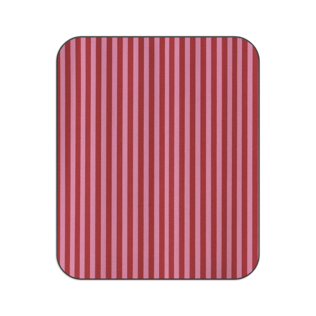 Red and Pink Vertical Stripe Picnic Blanket | Outdoor Mat