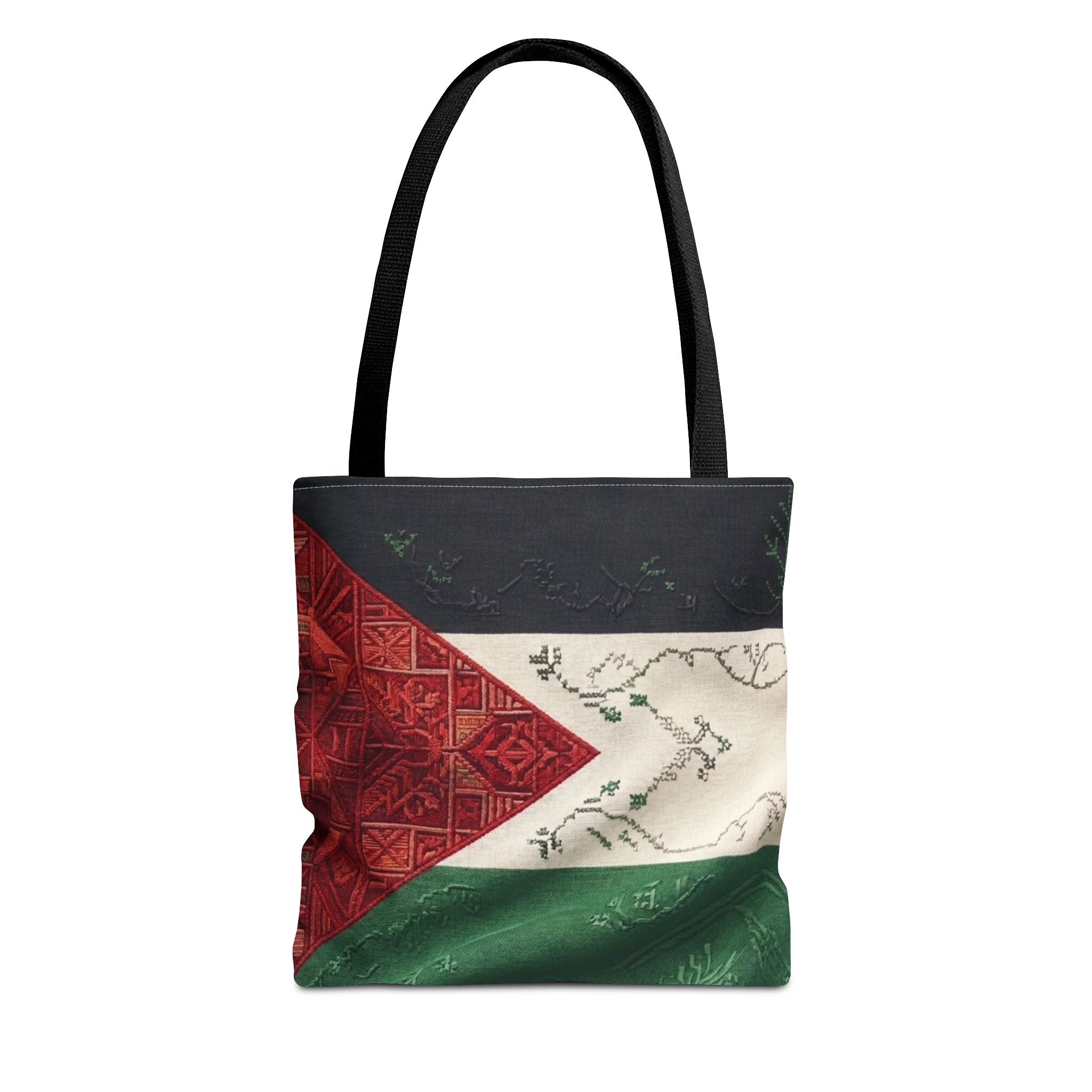 Palestine Flag Pattern Tote Bag | AOP Palestinian Textile Design