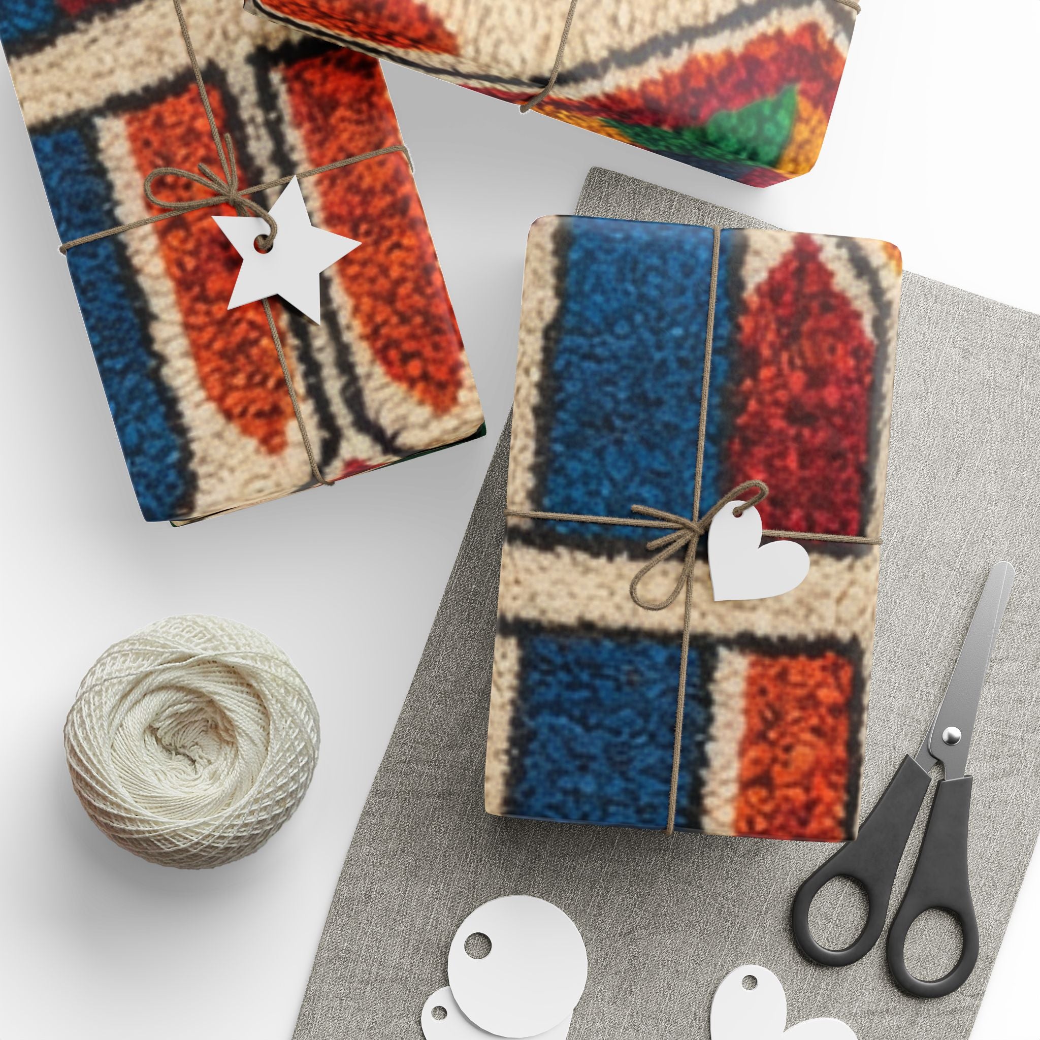 Wrapping Paper - Colorful Geometric Kente Pattern Gift Wrap