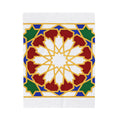 Geometric Moroccan Tile Velveteen Plush Blanket | Starburst Pattern