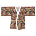 Colorful Geometric Diamond Pattern Kimono Robe | Boho Moroccan Print