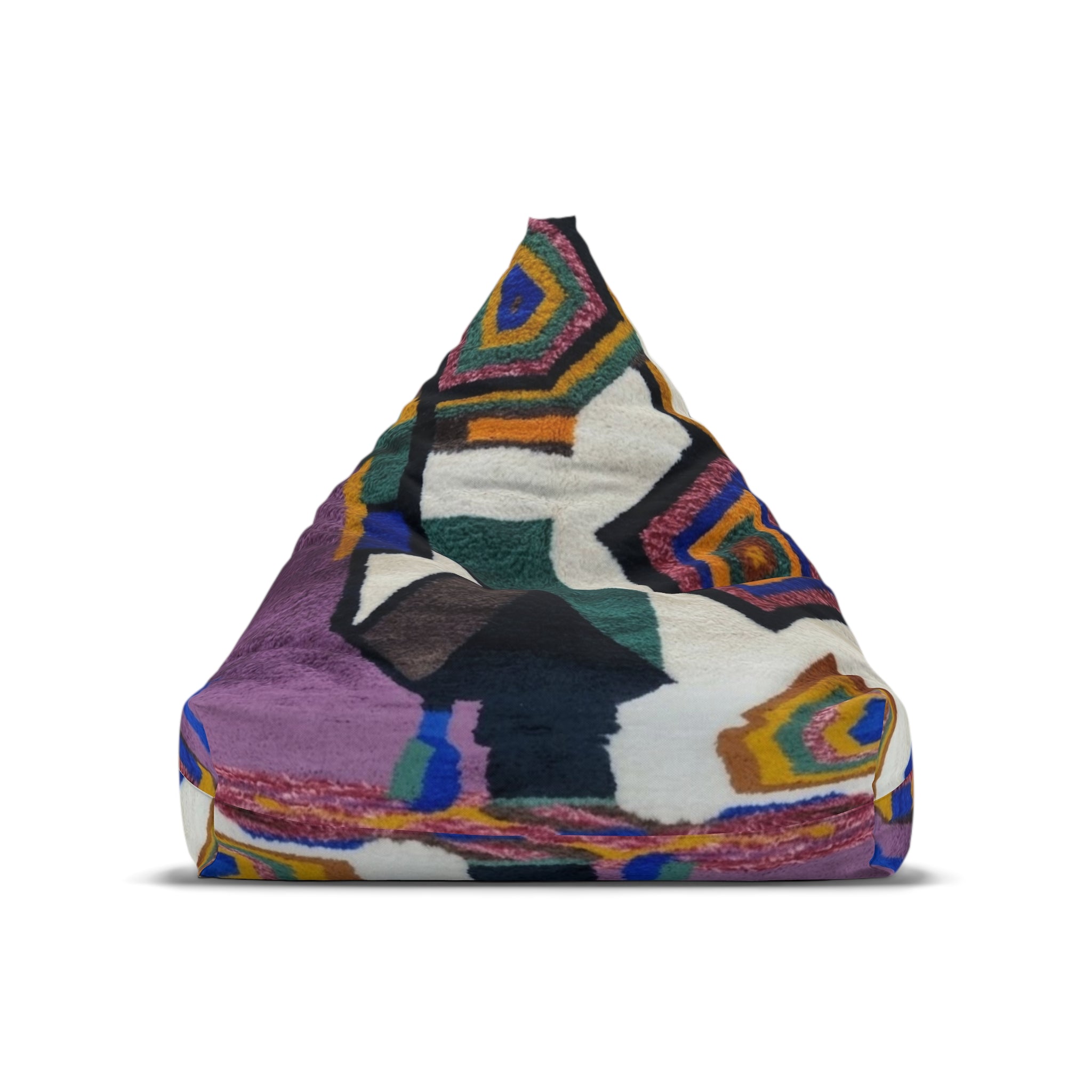 Bean Bag Chair Cover Berber Design | Colorful Hexagon Motif