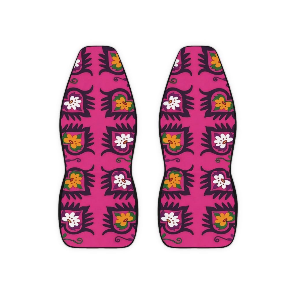 Pink Floral Pattern Car Seat Covers | Polyester Seat Cover