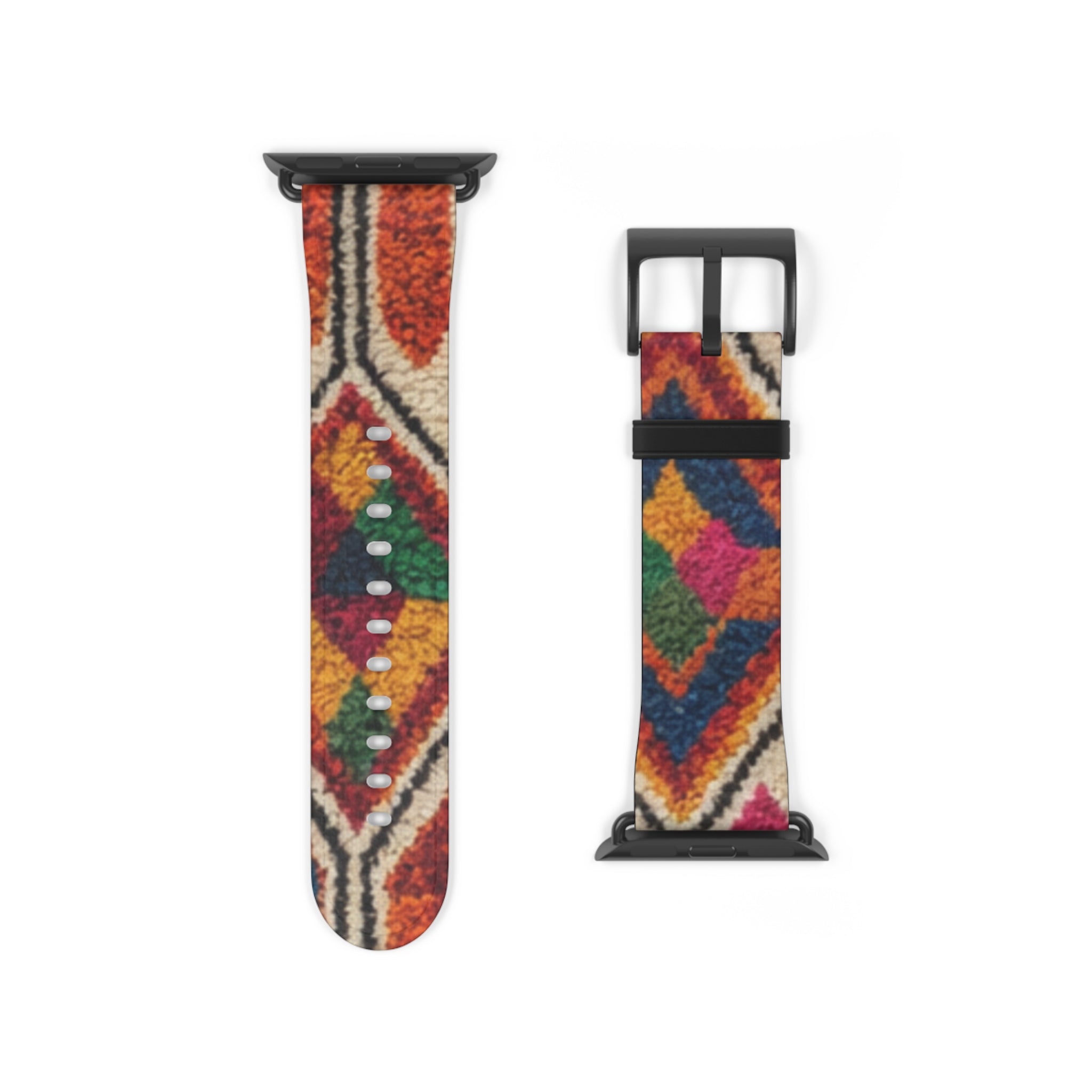 Boho Kilim Pattern Watch Band | Colorful Moroccan Berber Strap