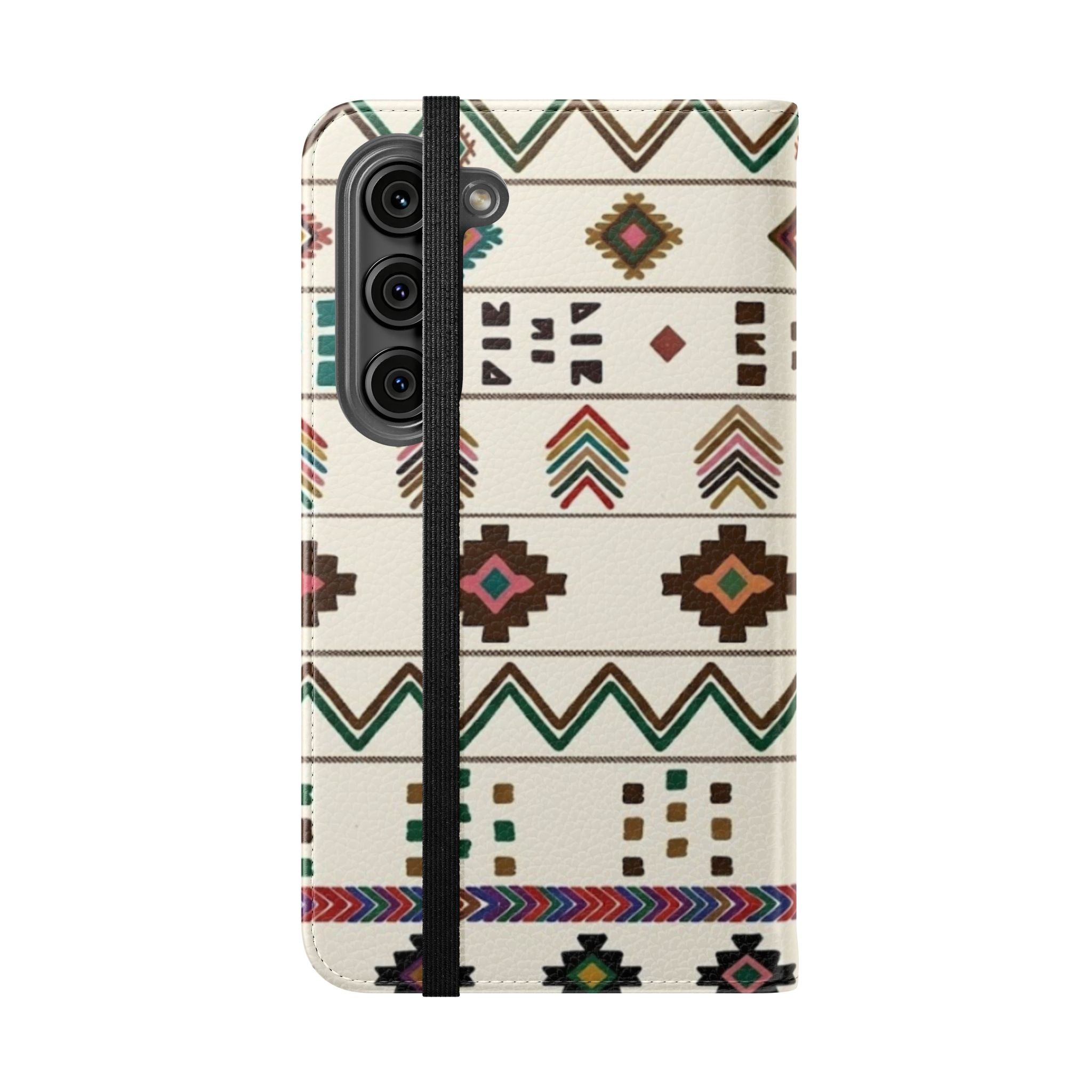 Southwestern Aztec Pattern Flip Case | Tribal Phone Wallet, Card Slots