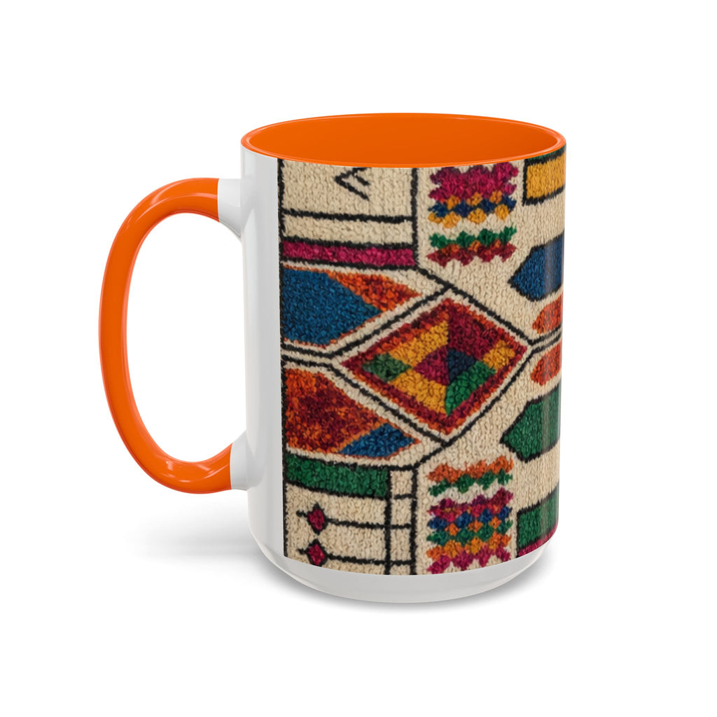 Colorful Geometric Moroccan Pattern Accent Coffee Mug | 11oz or 15oz