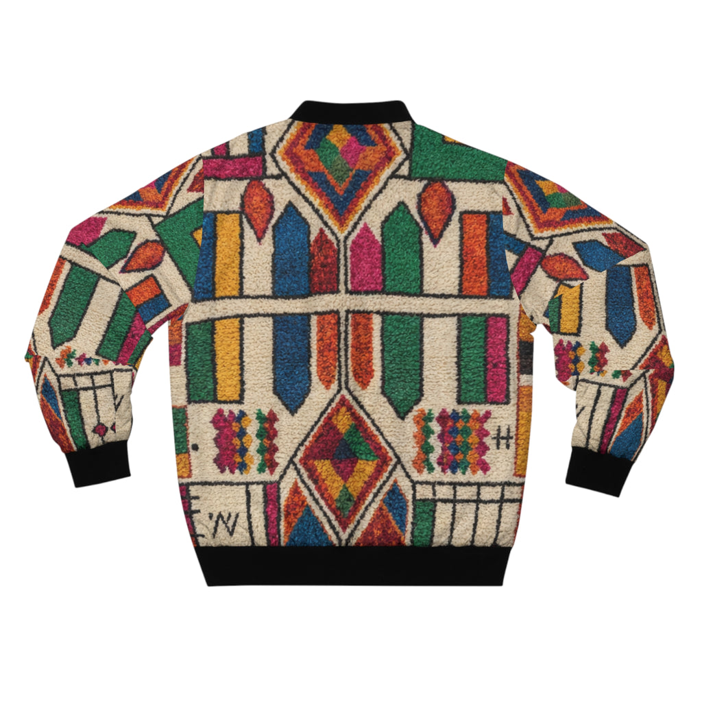 Colorful Geometric Pattern Bomber Jacket | All-Over Print