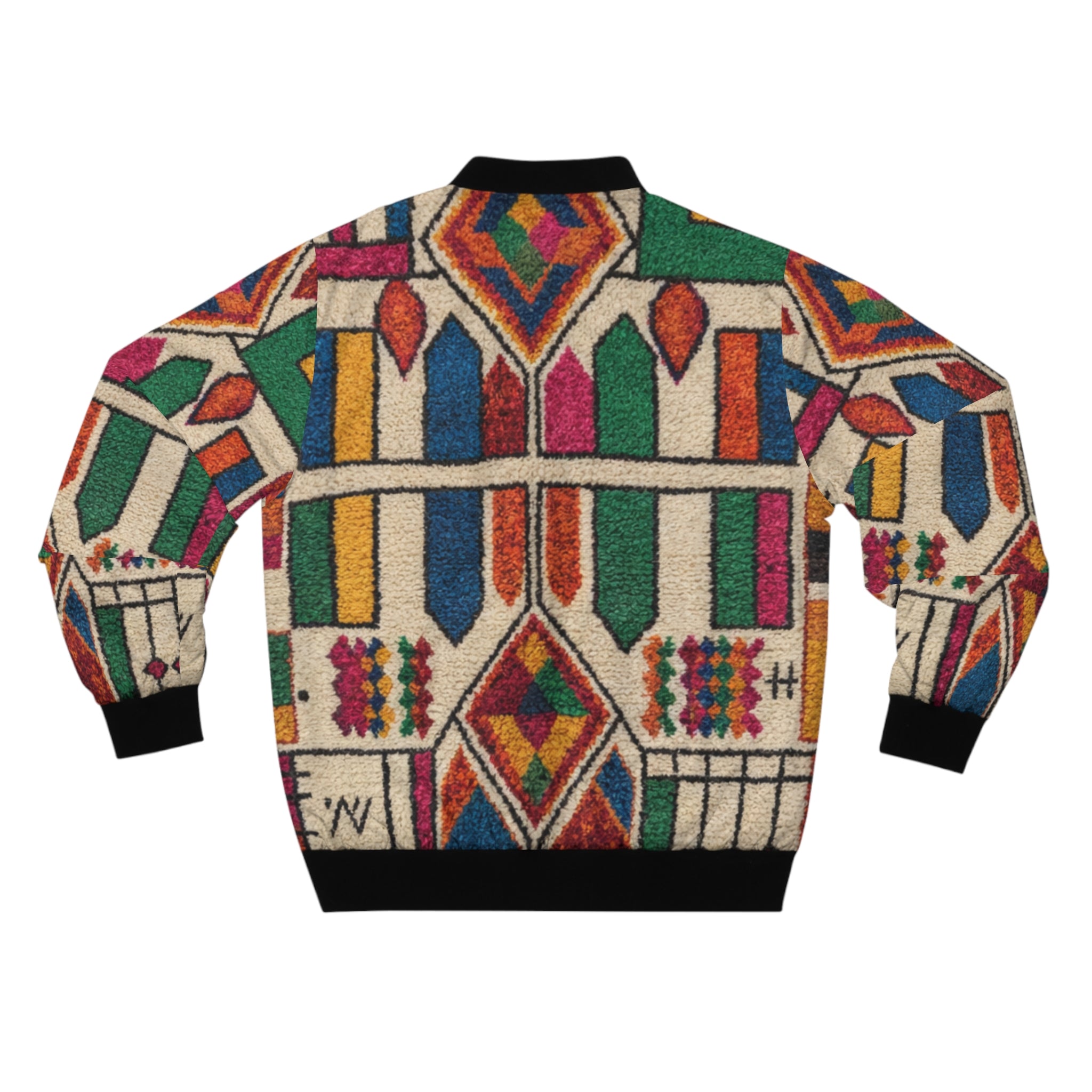 Colorful Geometric Pattern Bomber Jacket | All-Over Print