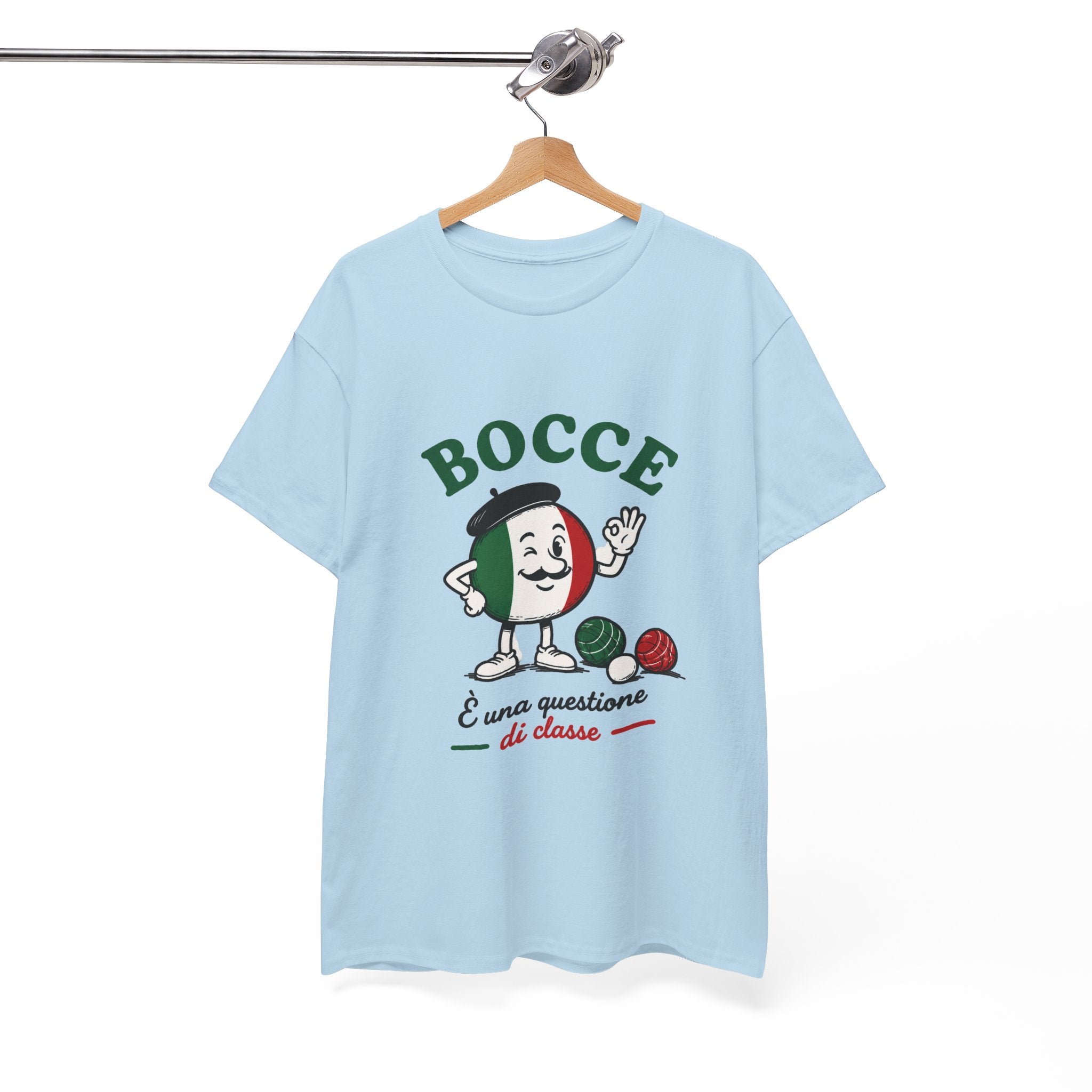 Bocce Italian Flag Character Tee | bocce ball graphic, Italiano sports shirt