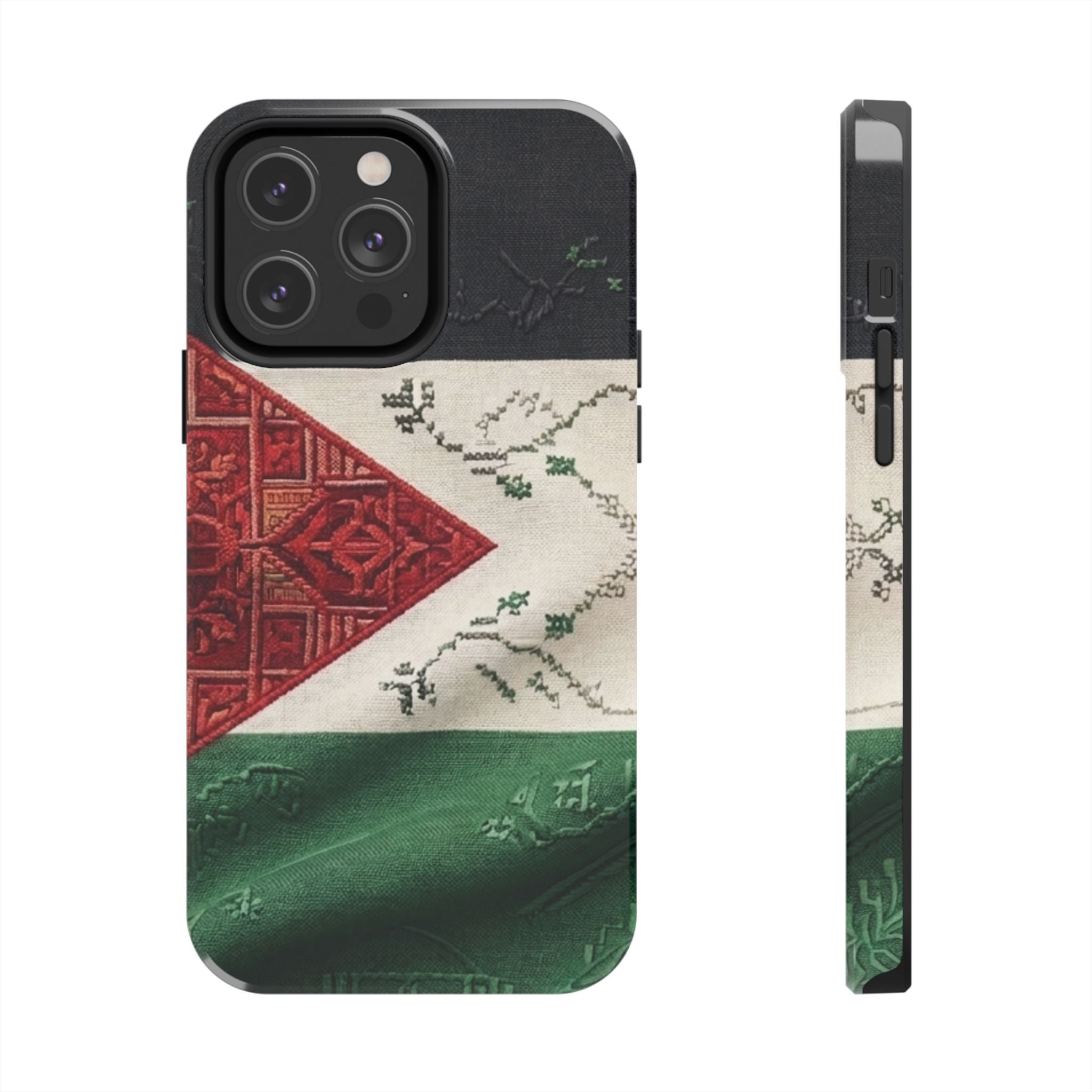 Palestine Flag Pattern Tough Phone Case | Palestine Textile Design