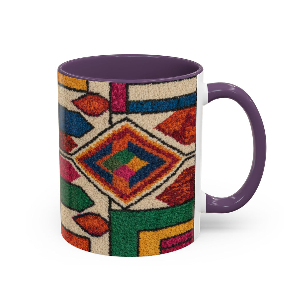 Colorful Geometric Moroccan Pattern Accent Coffee Mug | 11oz or 15oz