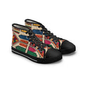 Colorful Geometric Pattern Women's High Top Sneakers | Moroccan Berber Print