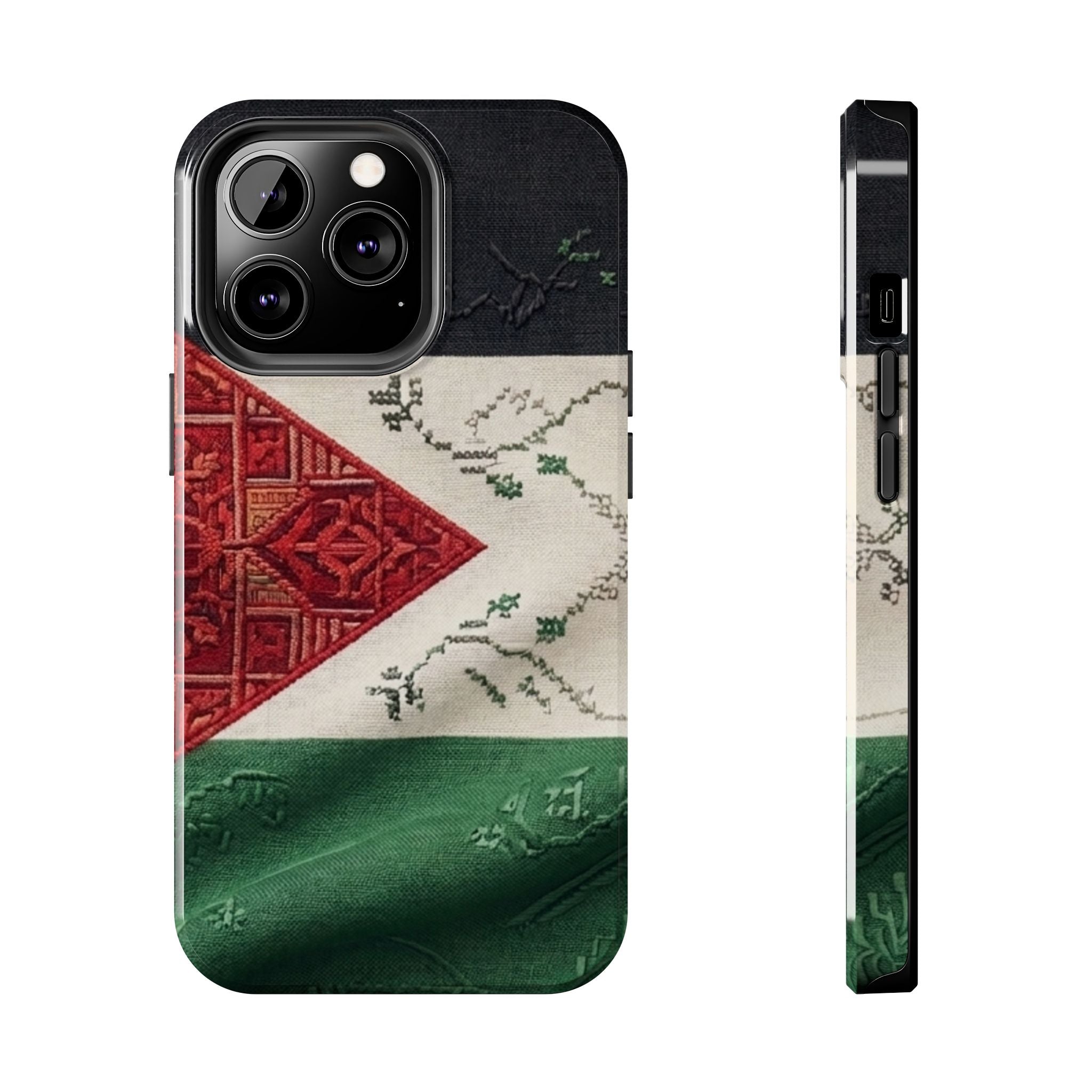 Palestine Flag Pattern Tough Phone Case | Palestine Textile Design