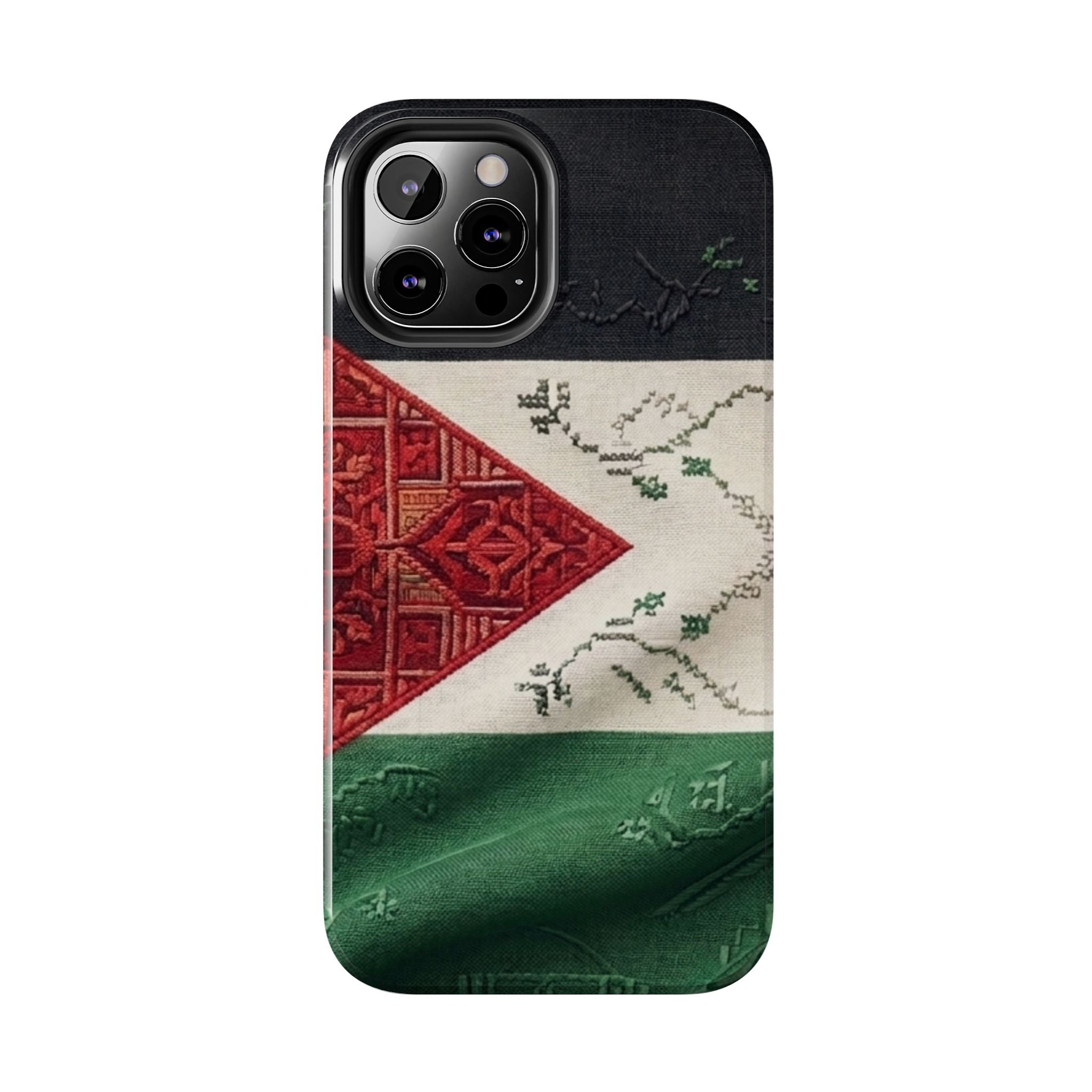 Palestine Flag Pattern Tough Phone Case | Palestine Textile Design
