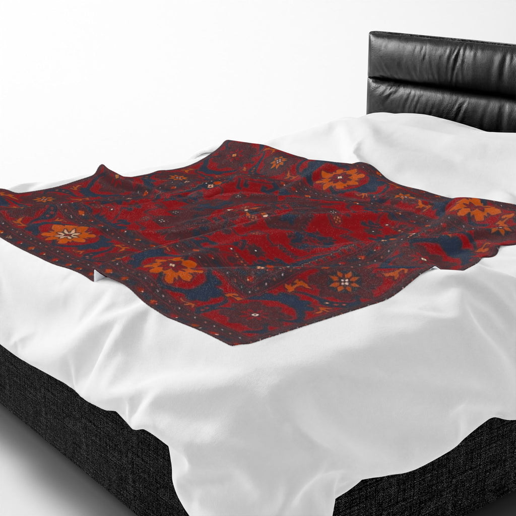 Persian Blanket | Red Ornamental Boho Throw