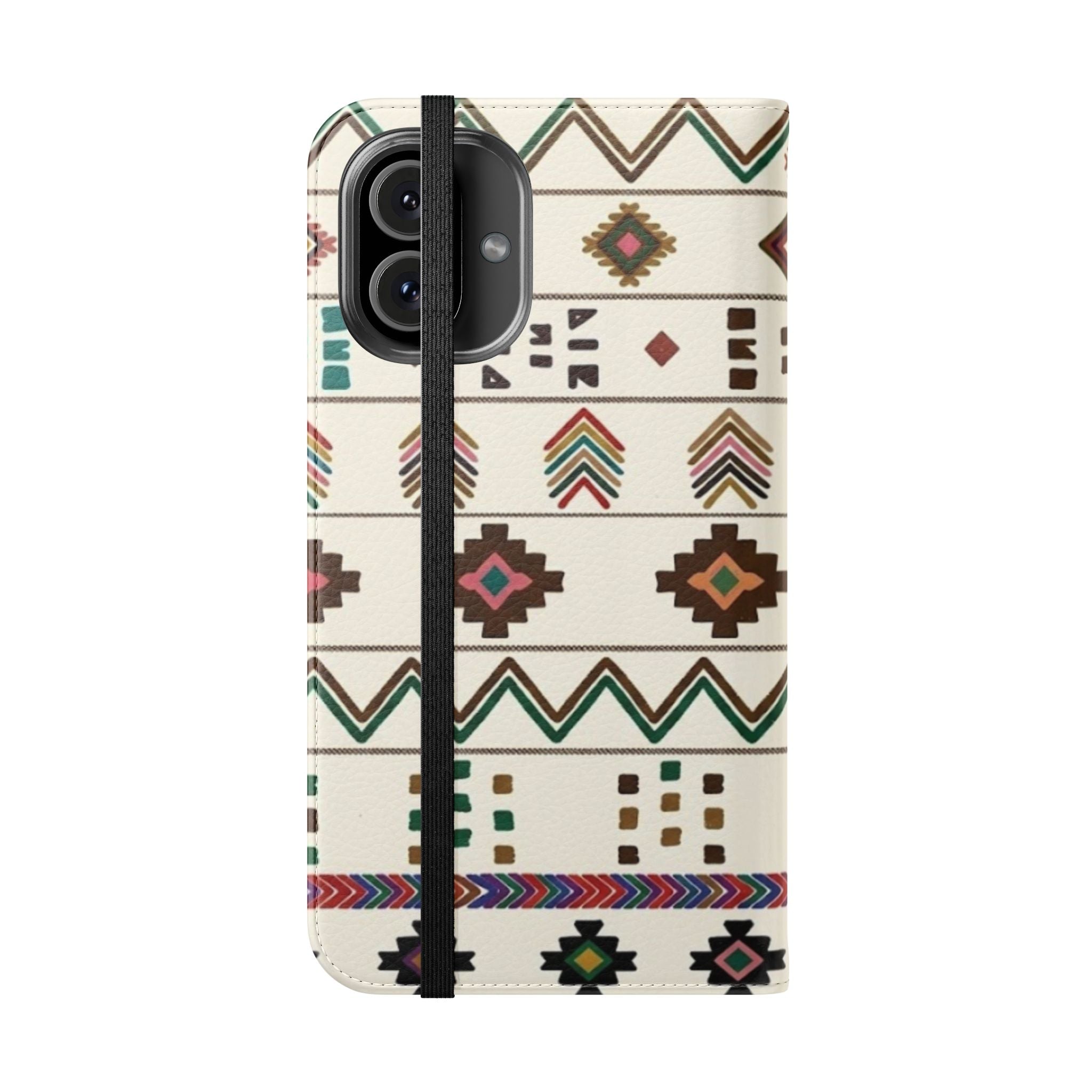 Southwestern Aztec Pattern Flip Case | Tribal Phone Wallet, Card Slots