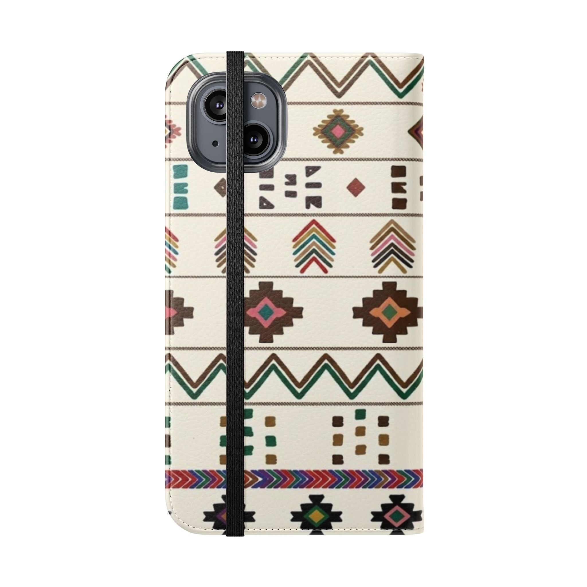 Southwestern Aztec Pattern Flip Case | Tribal Phone Wallet, Card Slots