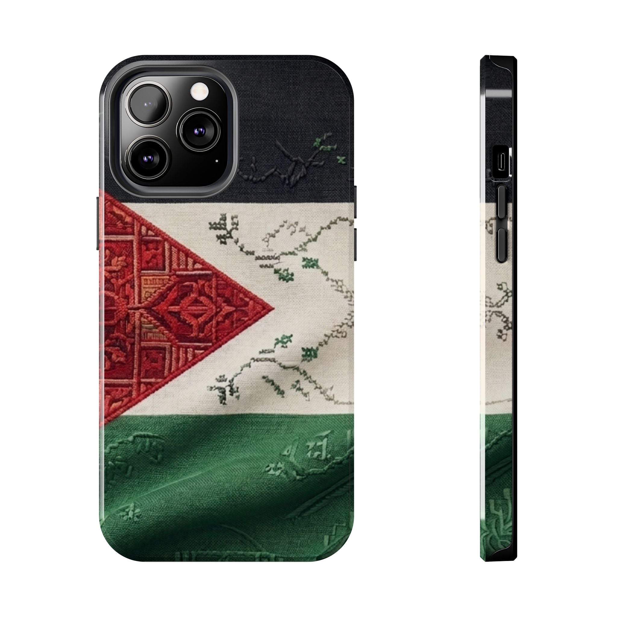 Palestine Flag Pattern Tough Phone Case | Palestine Textile Design