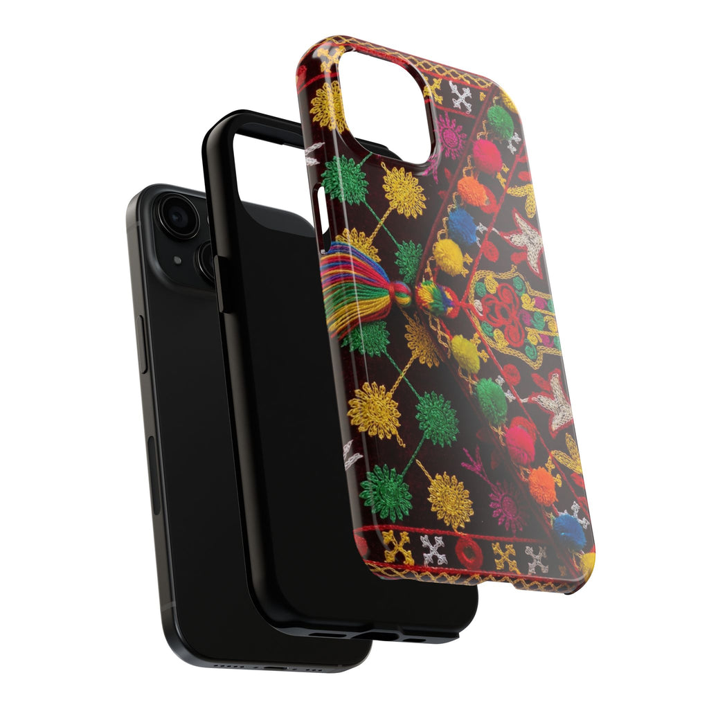 Colorful Pom Pom Pattern Phone Case | Tough Phone Case