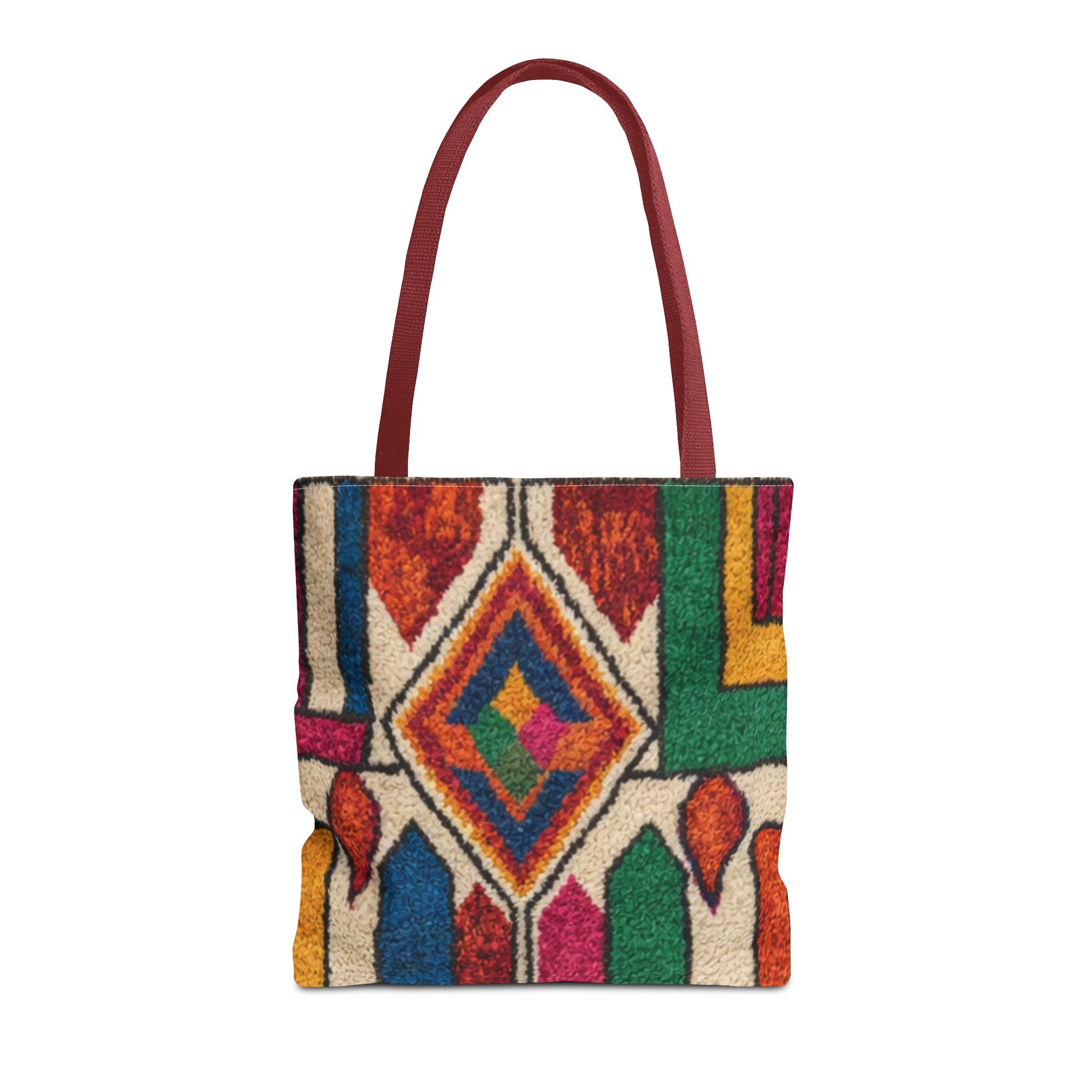 Colorful Geometric Kilim Pattern Tote | Boho Aztec Tribal Bag