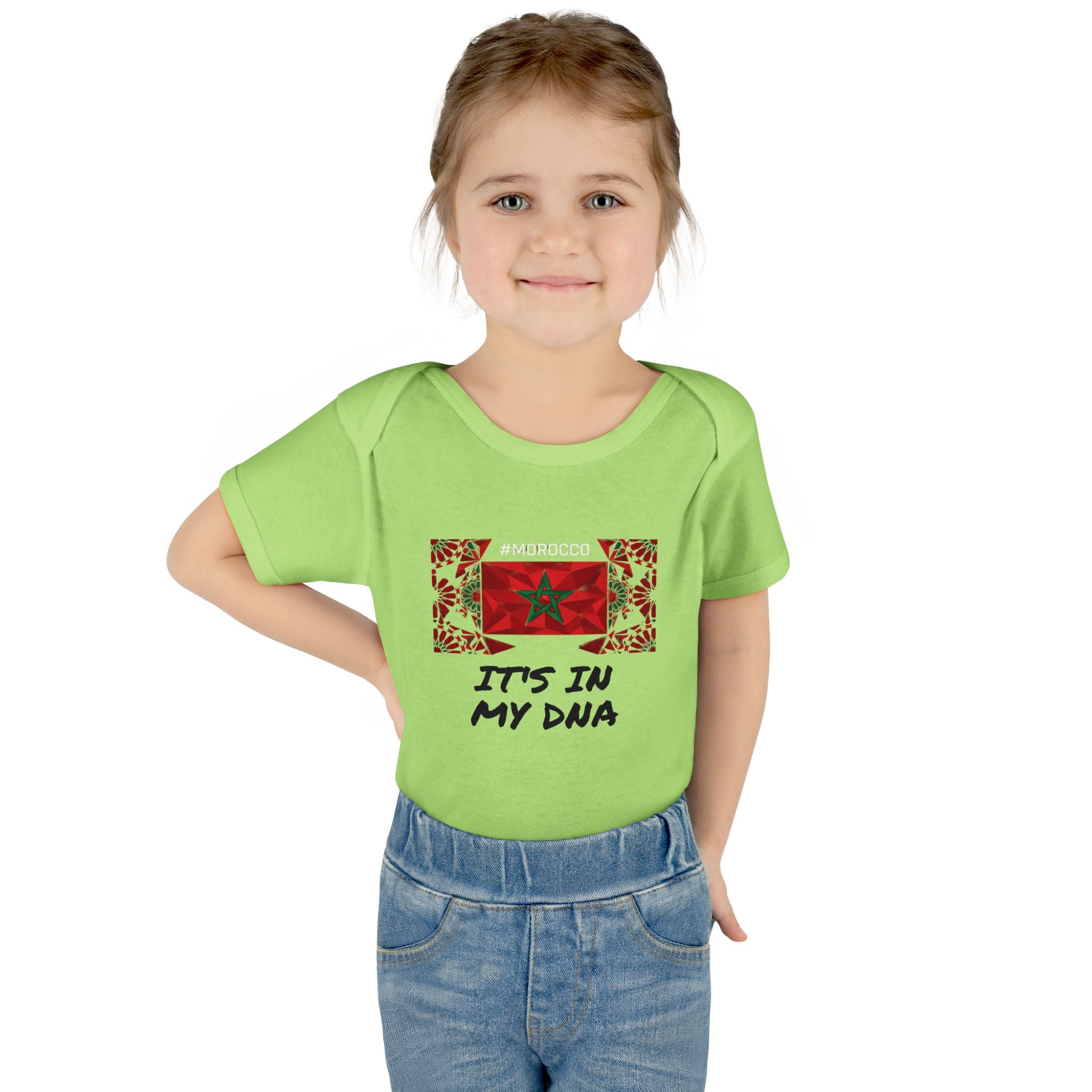 Cute Morocco Flag It's In My DNA Infant Bodysuit | Baby Onesie