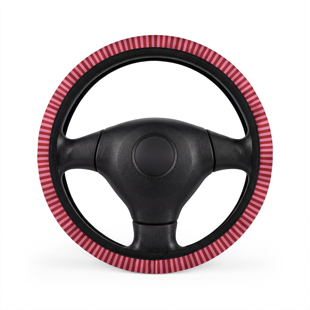 Red n Pink Striped Car Steering Wheel Cover | Car accessories