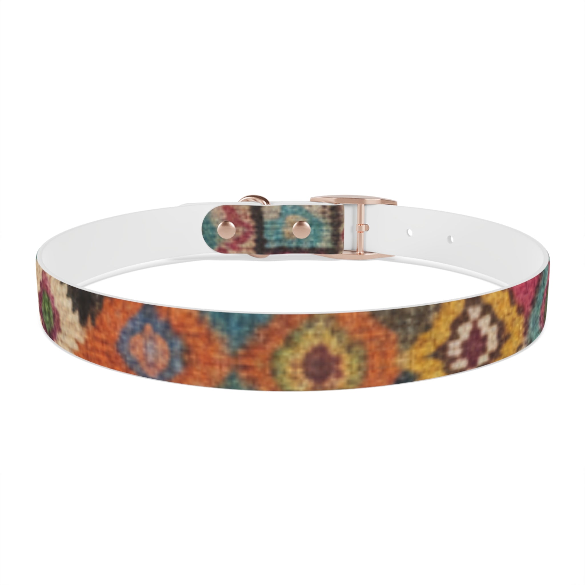 Boho Ikat Pattern Dog Collar | Colorful Southwestern Print