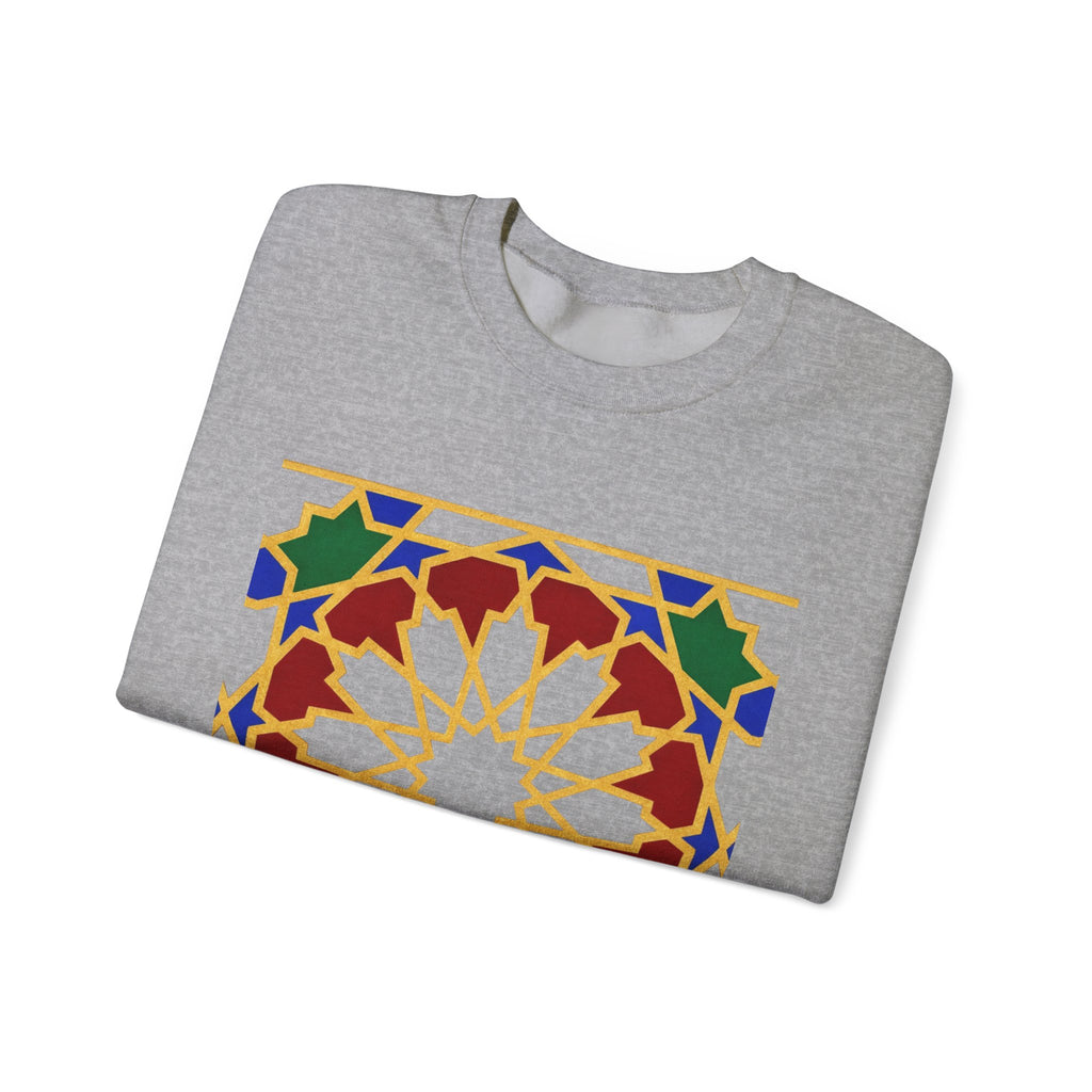 Geometric Moorish Tile Sweatshirt | Moroccan Mosaic Pattern