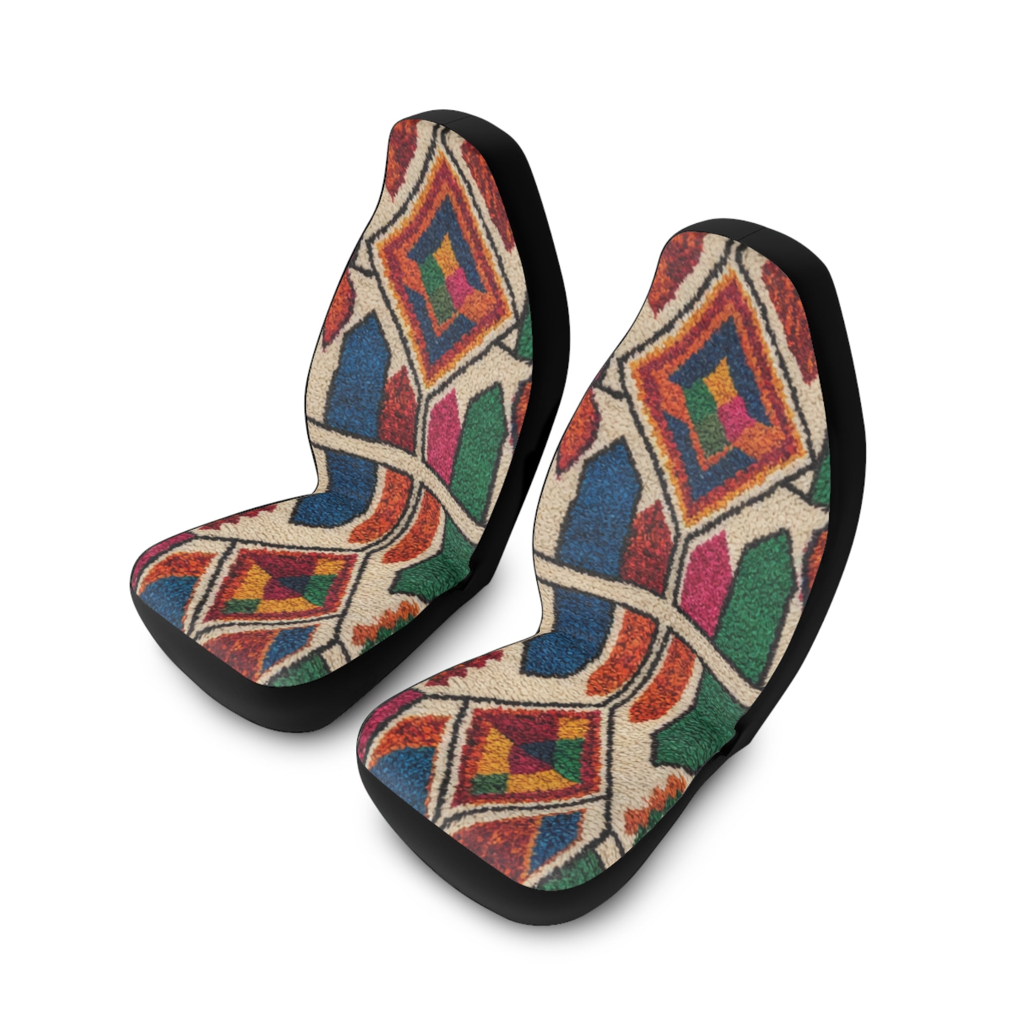 Moroccan rug style Car Seat Covers | Polyester Print