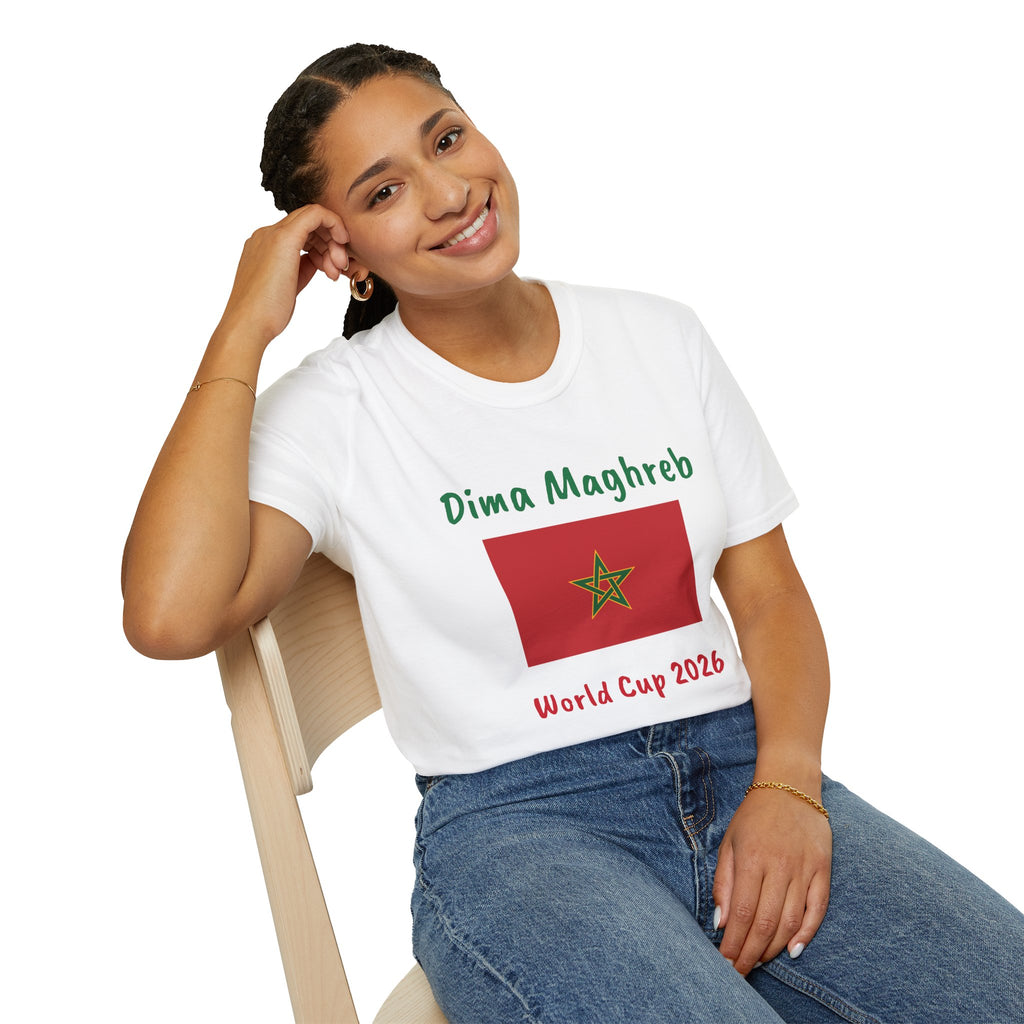 Dima Maghreb Moroccan Flag World Cup 2026 T-Shirt | Support Morocco