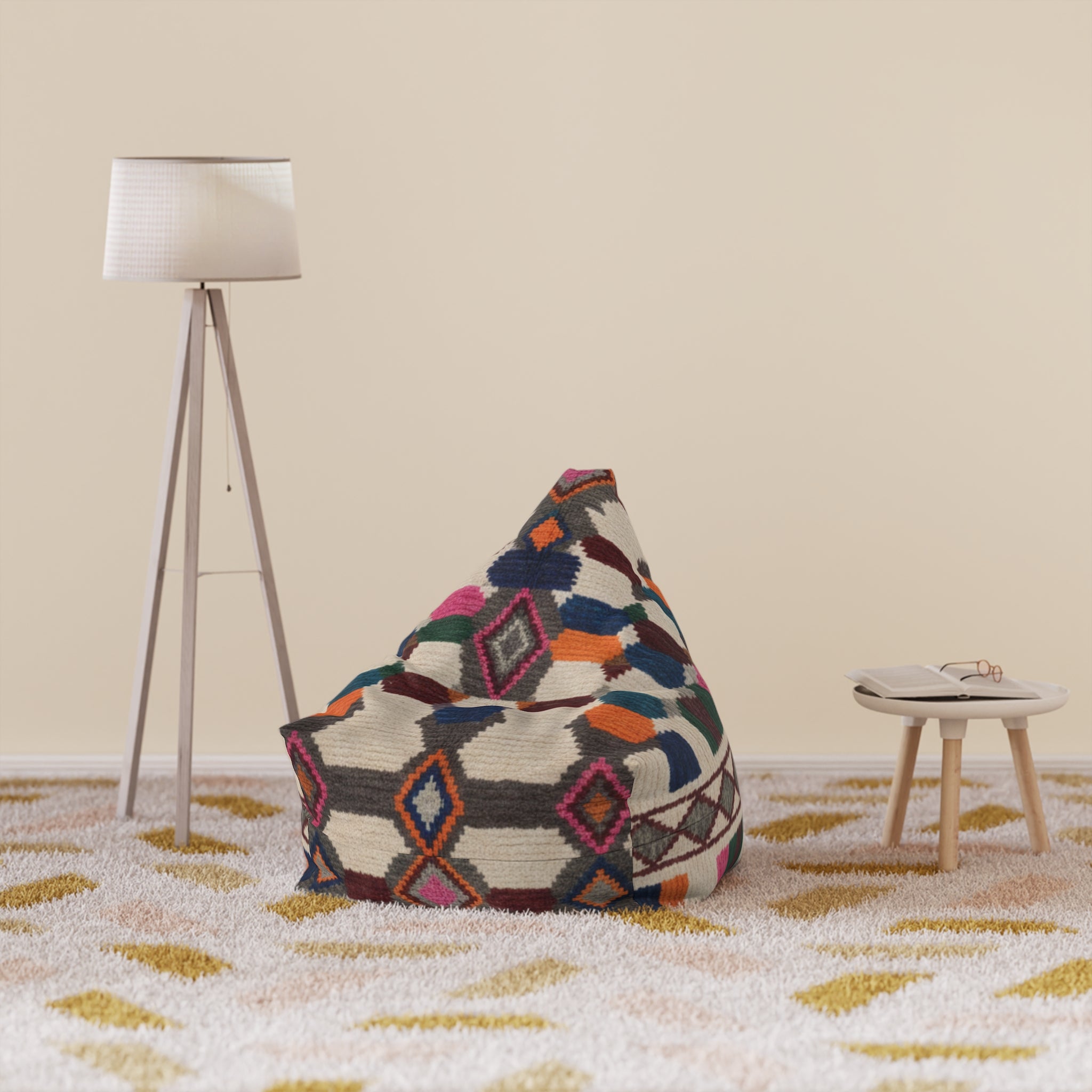 Bean Bag Chair Cover | Moroccan Berber Print