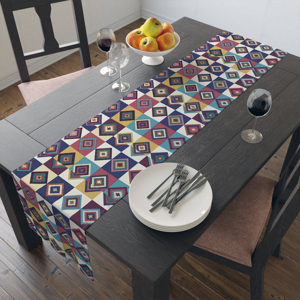 Southwestern Diamond Table Runner | Cotton Blue table runner