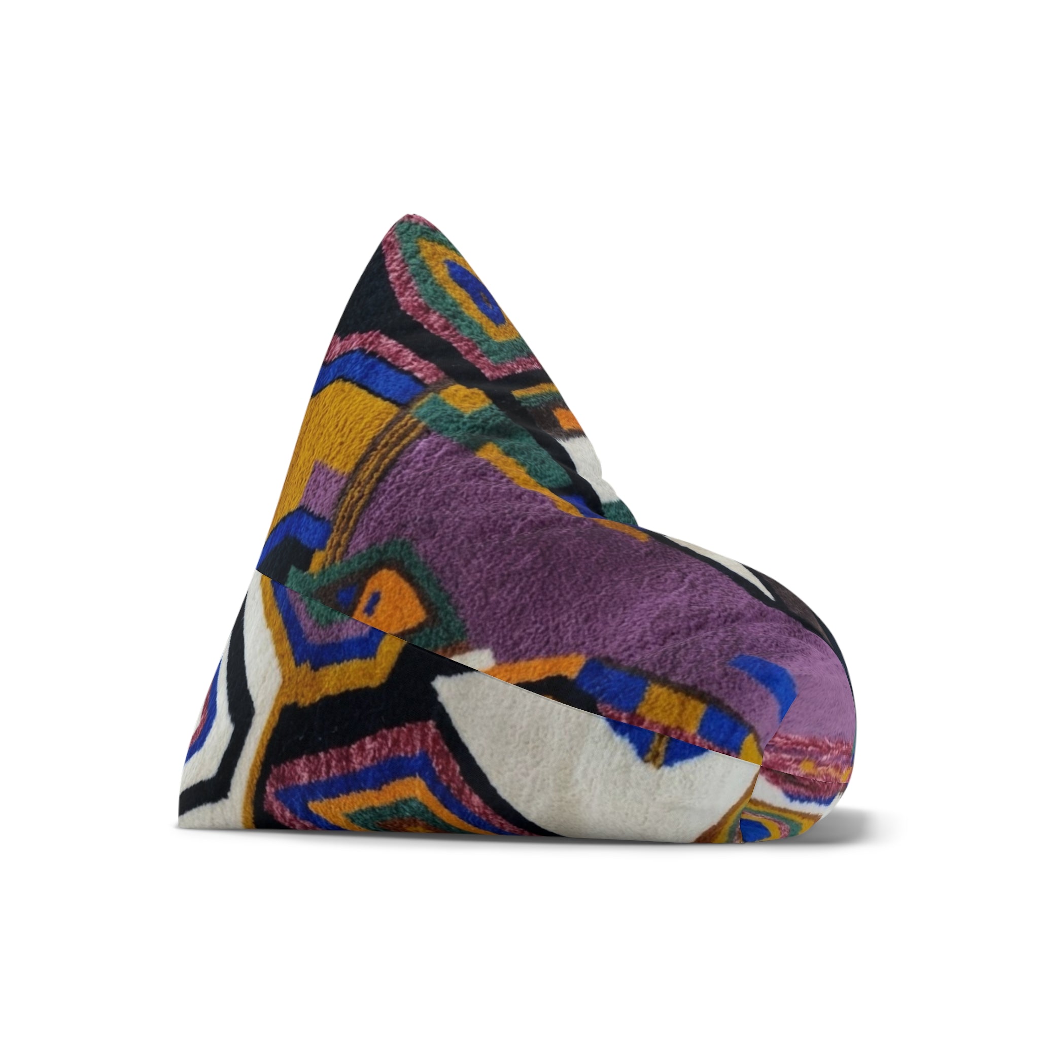 Bean Bag Chair Cover Berber Design | Colorful Hexagon Motif