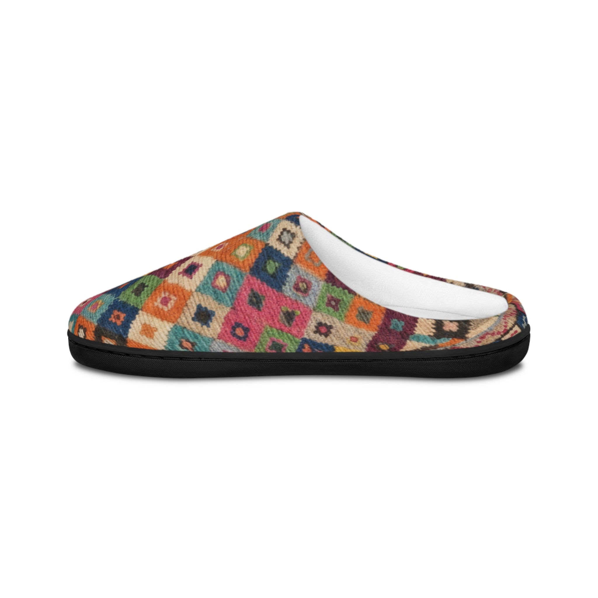 Colorful Kilim Diamond Pattern Slippers | Indoor Cozy Home Shoes